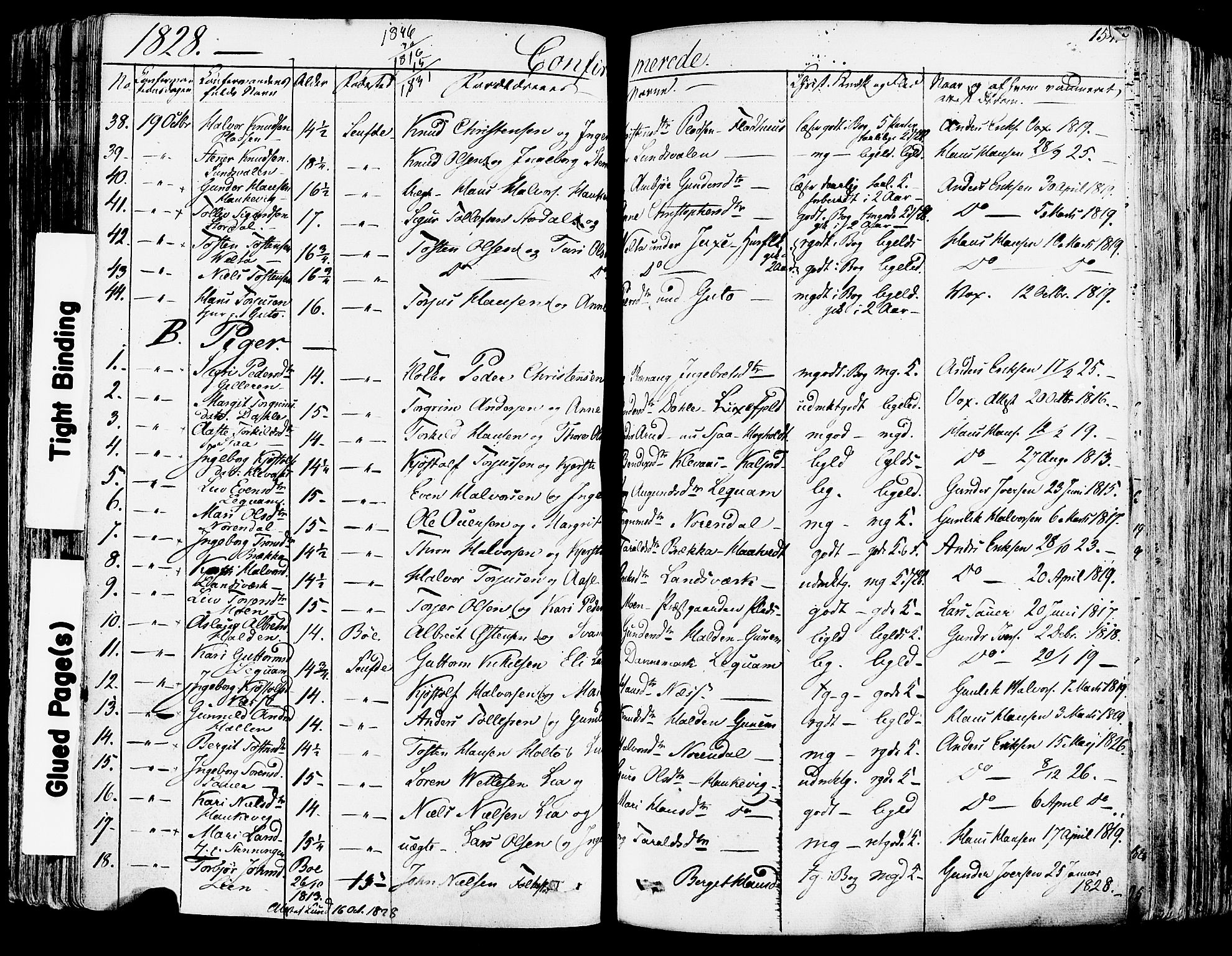 Sauherad kirkebøker, AV/SAKO-A-298/F/Fa/L0006: Ministerialbok nr. I 6, 1827-1850, s. 154
