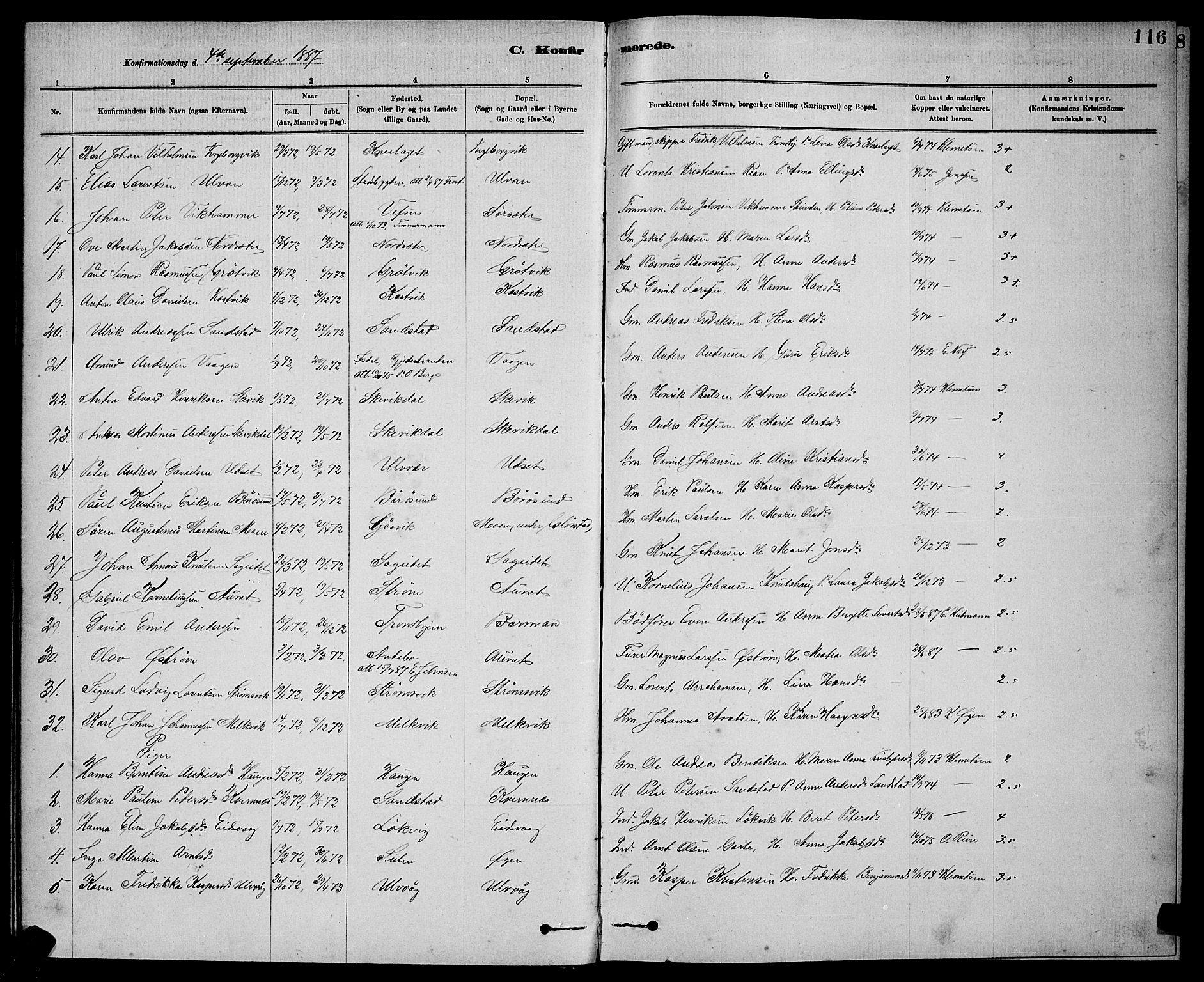 Ministerialprotokoller, klokkerbøker og fødselsregistre - Sør-Trøndelag, SAT/A-1456/637/L0562: Klokkerbok nr. 637C03, 1883-1898, s. 116
