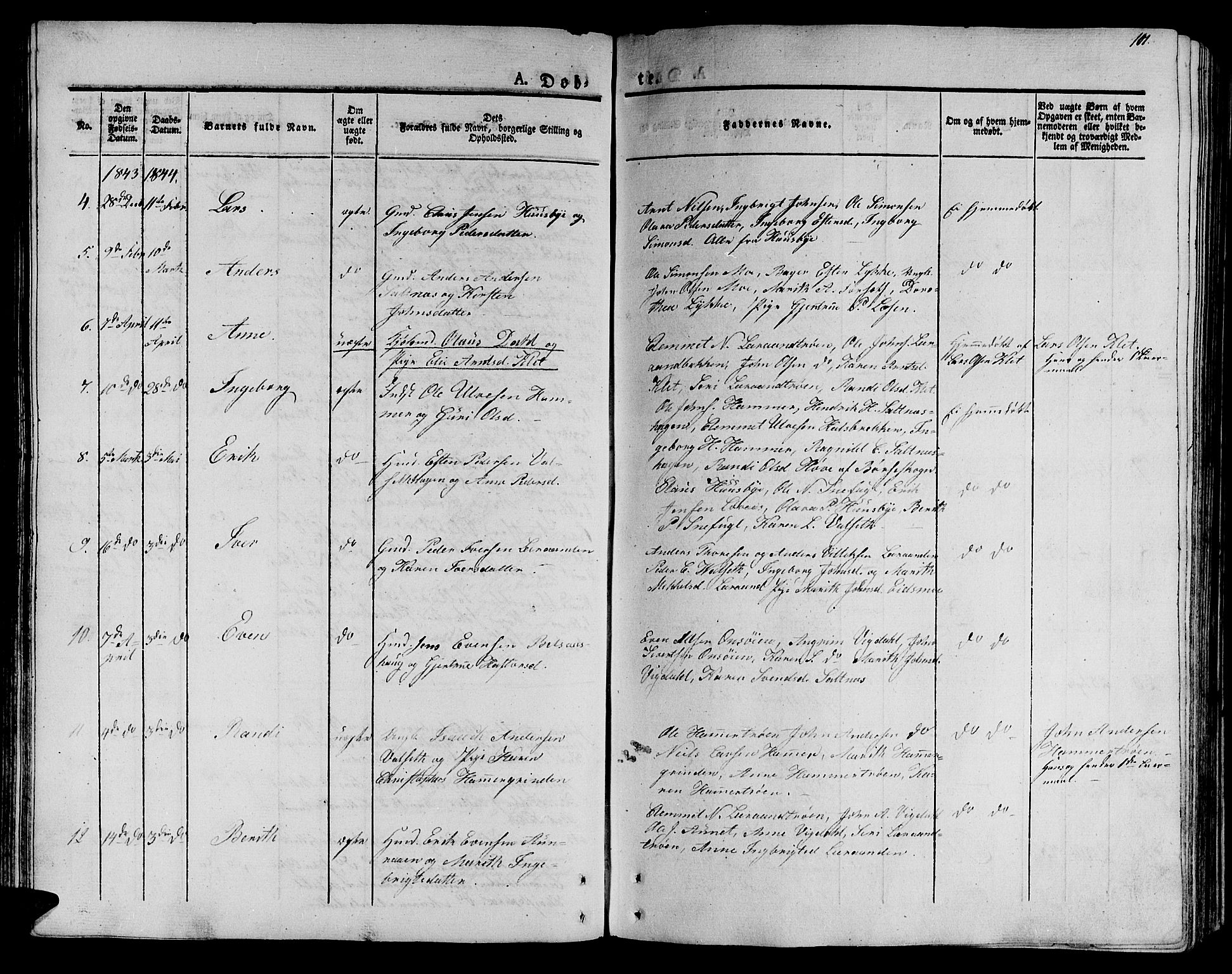 Ministerialprotokoller, klokkerbøker og fødselsregistre - Sør-Trøndelag, SAT/A-1456/612/L0375: Ministerialbok nr. 612A07 /2, 1829-1845, s. 101