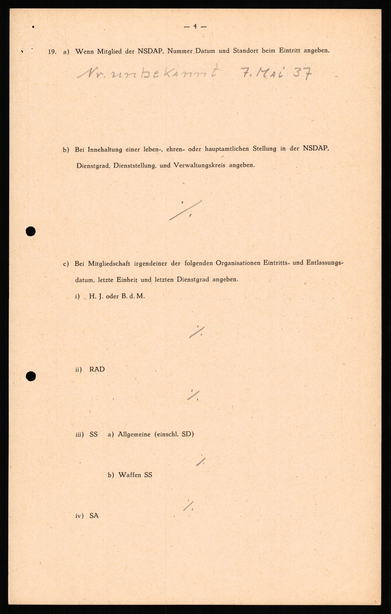 Forsvaret, Forsvarets overkommando II, AV/RA-RAFA-3915/D/Db/L0020: CI Questionaires. Tyske okkupasjonsstyrker i Norge. Tyskere., 1945-1946, s. 344