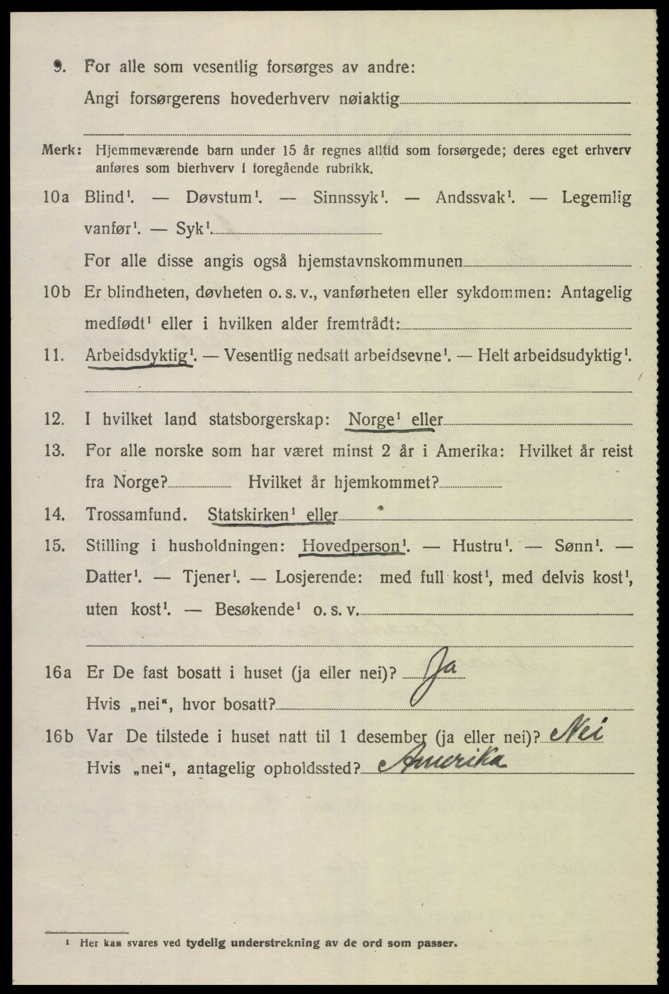 SAK, Folketelling 1920 for 1032 Lyngdal herred, 1920, s. 4094