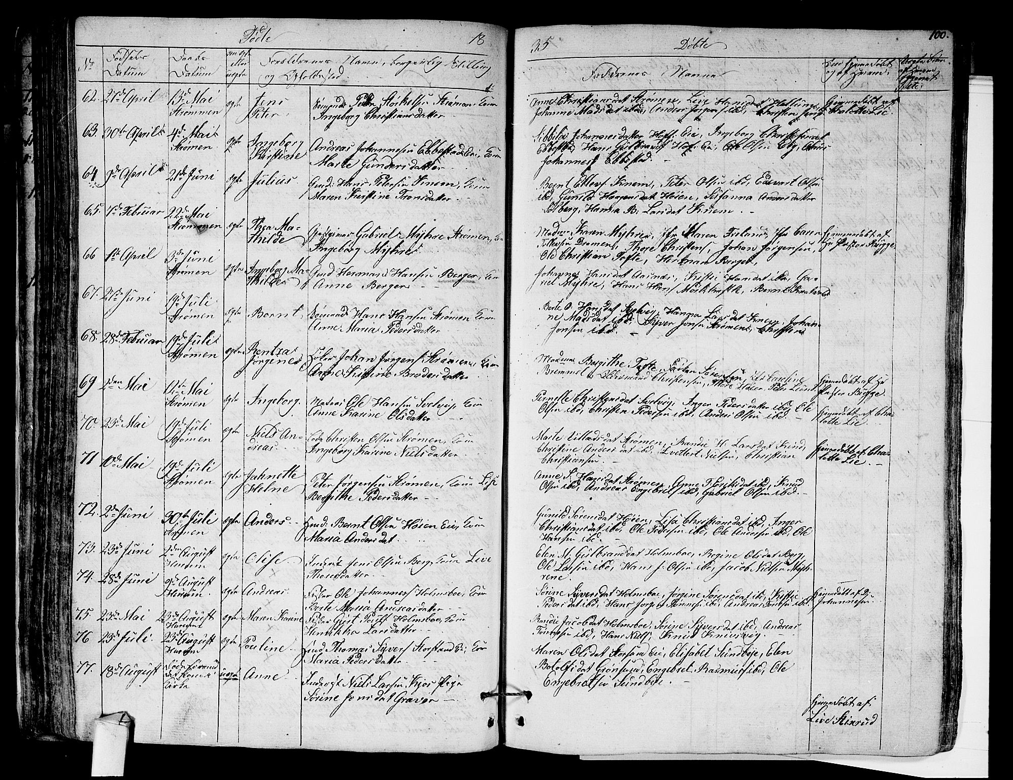 Hurum kirkebøker, AV/SAKO-A-229/F/Fa/L0010: Ministerialbok nr. 10, 1827-1846, s. 100