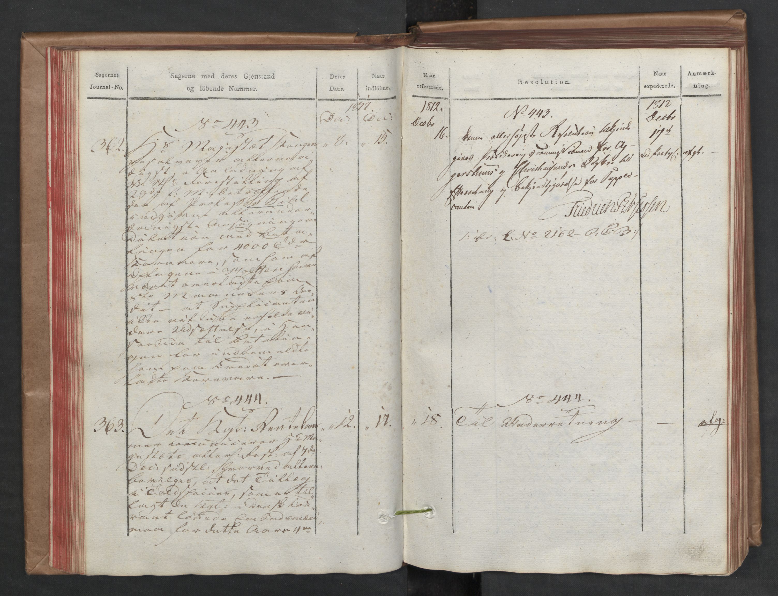 Stattholderembetet 1810-1814, 2. kontor (Kontor B), AV/RA-EA-5432/Aa/L0002: Kollegial referatprotokoll,  j.nr. 284-511,  l.nr. 328-639, 1812-1813, s. 83