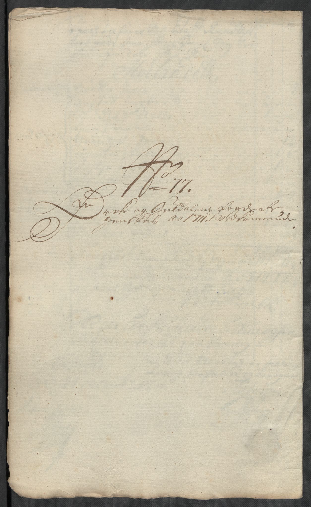 Rentekammeret inntil 1814, Reviderte regnskaper, Fogderegnskap, AV/RA-EA-4092/R60/L3961: Fogderegnskap Orkdal og Gauldal, 1711, s. 371