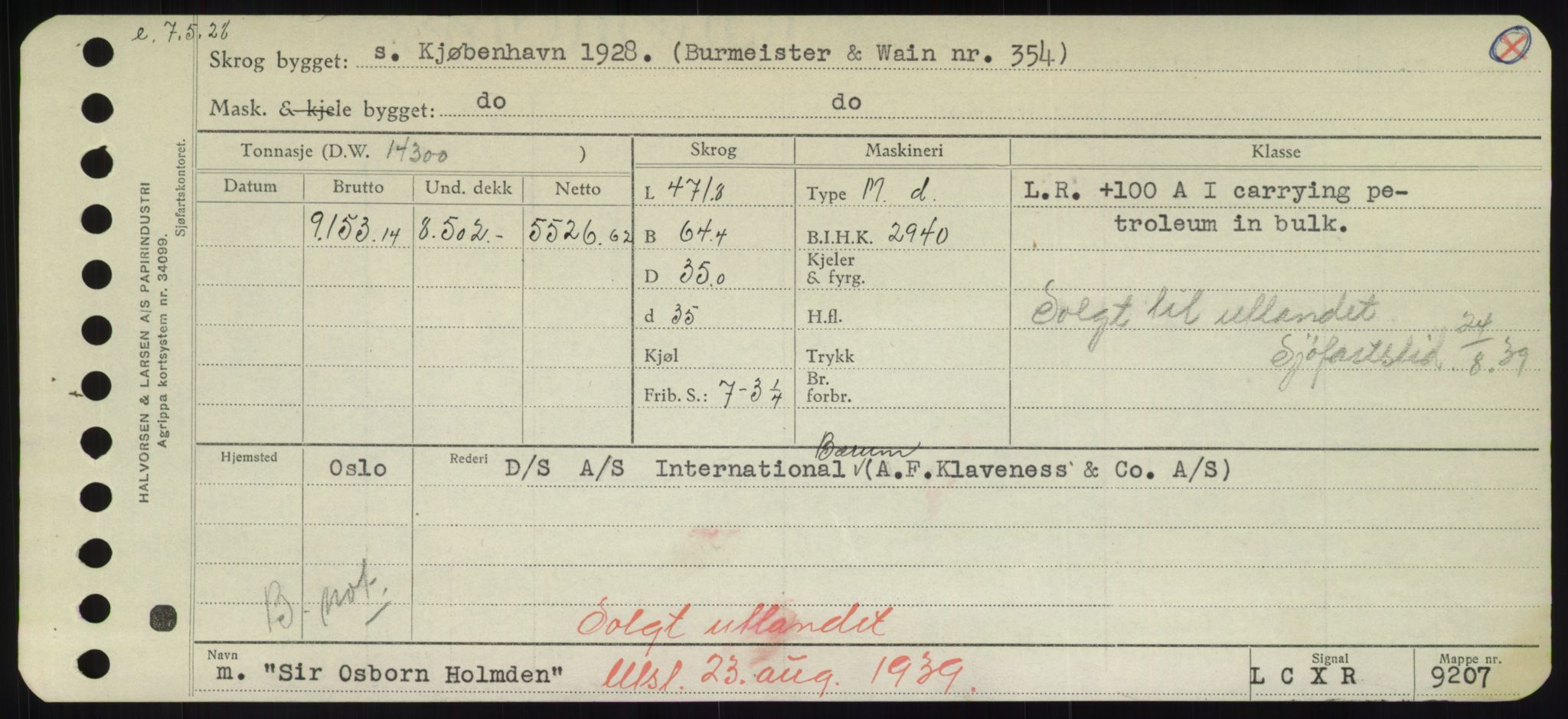 Sjøfartsdirektoratet med forløpere, Skipsmålingen, RA/S-1627/H/Hd/L0033: Fartøy, Sevi-Sjø, s. 217