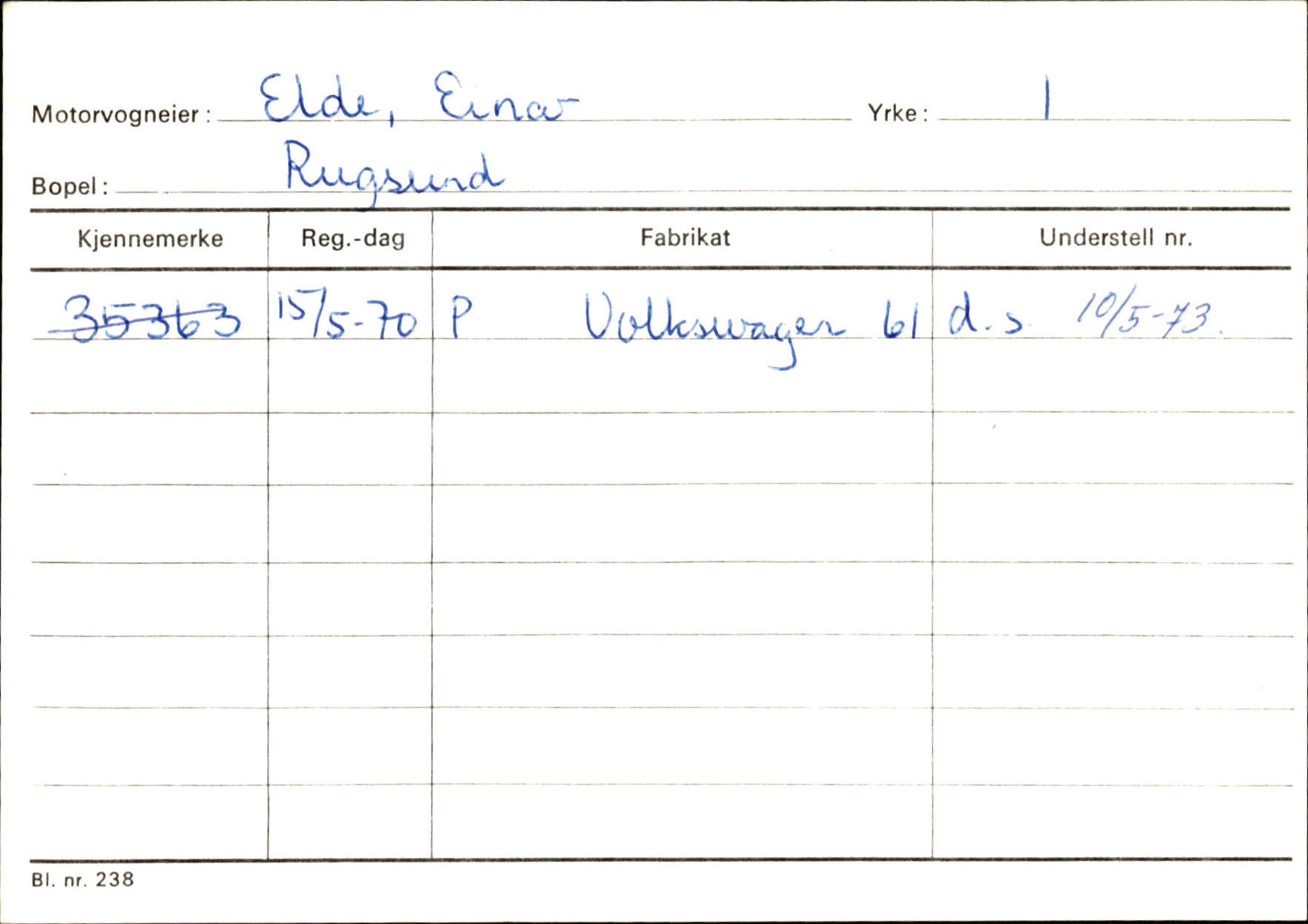 Statens vegvesen, Sogn og Fjordane vegkontor, SAB/A-5301/4/F/L0133: Eigarregister Bremanger A-Å. Gaular A-H, 1945-1975, s. 269