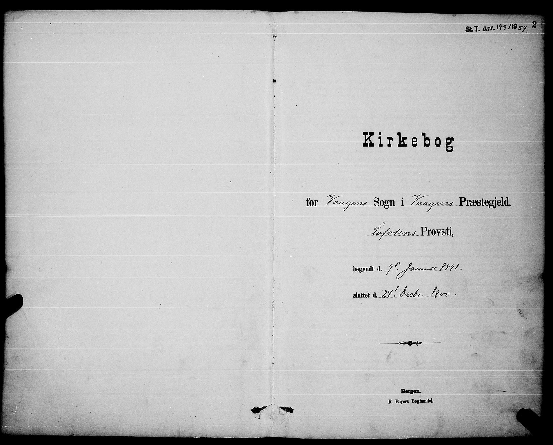 Ministerialprotokoller, klokkerbøker og fødselsregistre - Nordland, AV/SAT-A-1459/874/L1077: Klokkerbok nr. 874C06, 1891-1900, s. 2