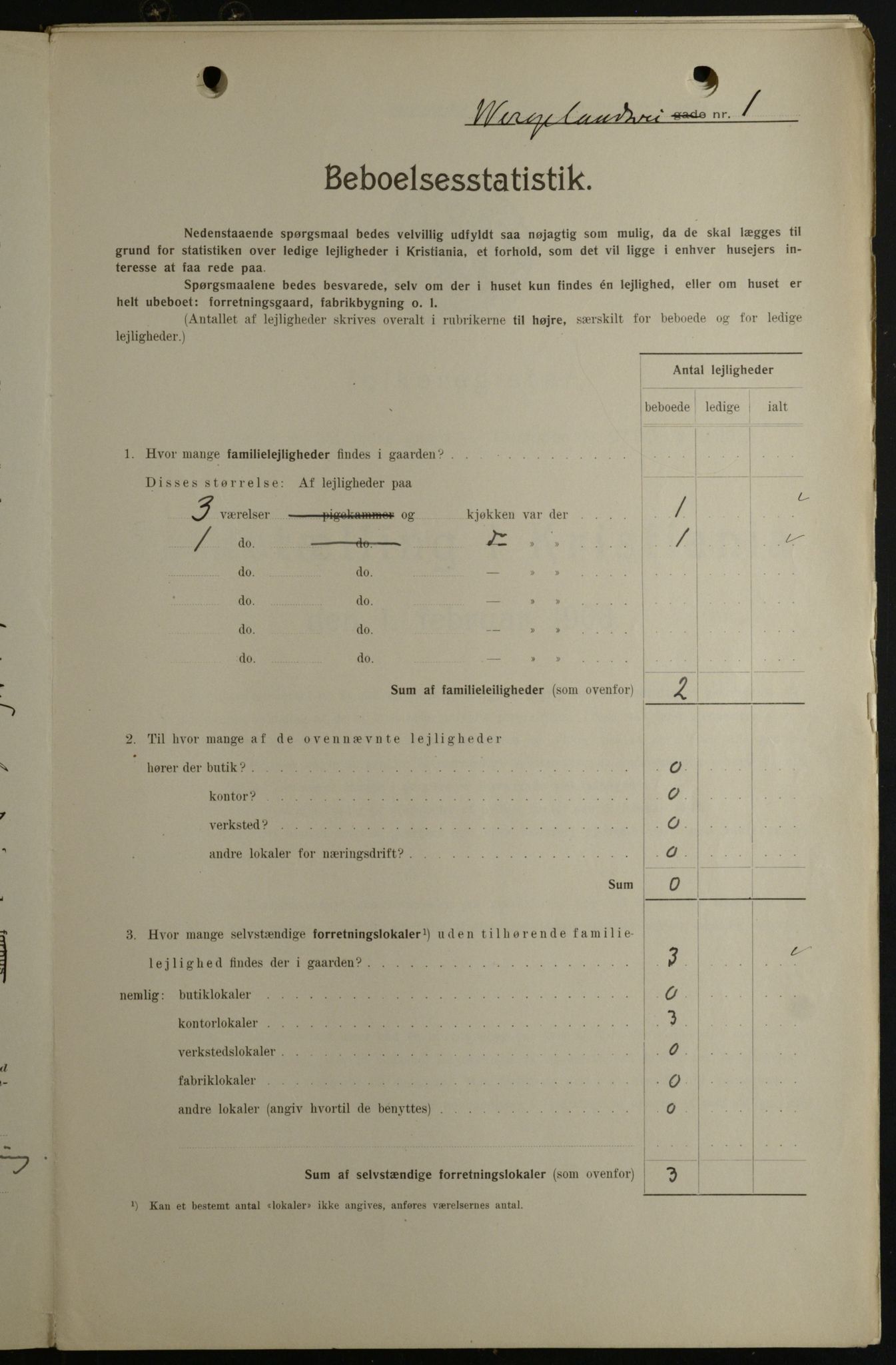 OBA, Kommunal folketelling 1.2.1908 for Kristiania kjøpstad, 1908, s. 114664