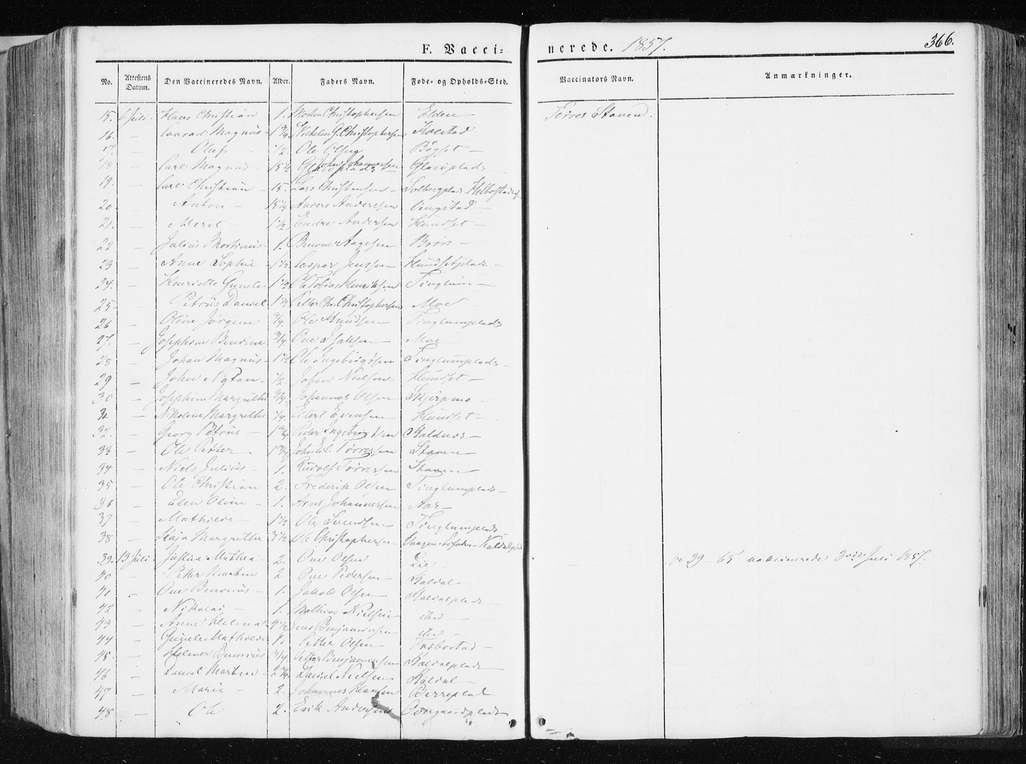 Ministerialprotokoller, klokkerbøker og fødselsregistre - Nord-Trøndelag, SAT/A-1458/741/L0393: Ministerialbok nr. 741A07, 1849-1863, s. 366