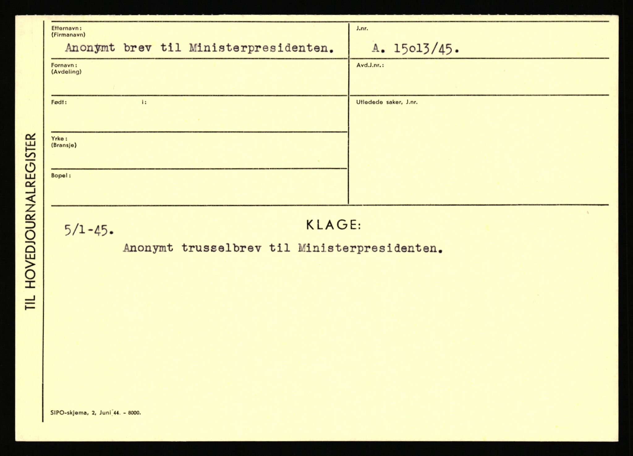 Statspolitiet - Hovedkontoret / Osloavdelingen, AV/RA-S-1329/C/Ca/L0001: Aabakken - Armann, 1943-1945, s. 4402