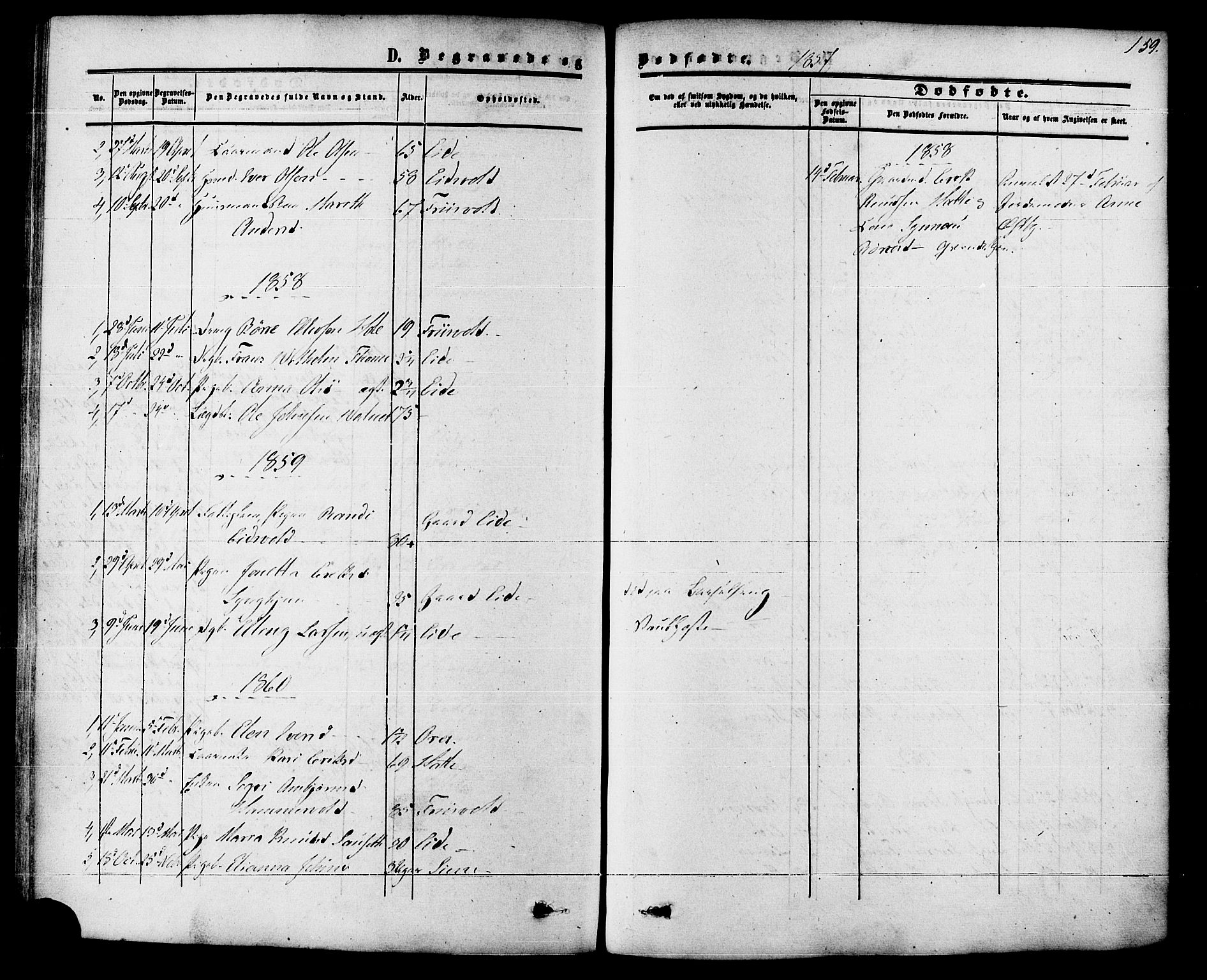 Ministerialprotokoller, klokkerbøker og fødselsregistre - Møre og Romsdal, AV/SAT-A-1454/542/L0552: Ministerialbok nr. 542A02, 1854-1884, s. 159