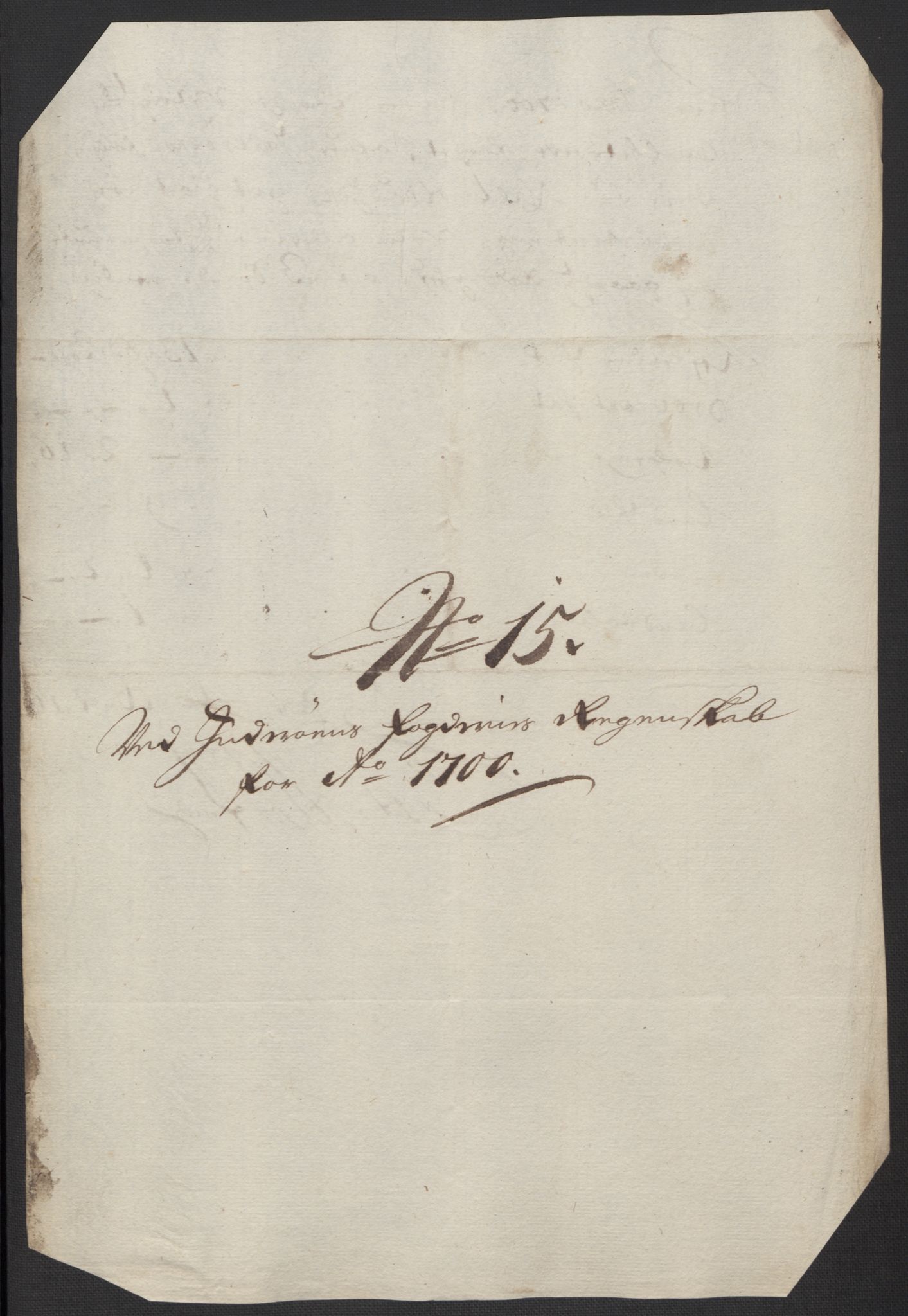 Rentekammeret inntil 1814, Reviderte regnskaper, Fogderegnskap, RA/EA-4092/R63/L4311: Fogderegnskap Inderøy, 1700, s. 141