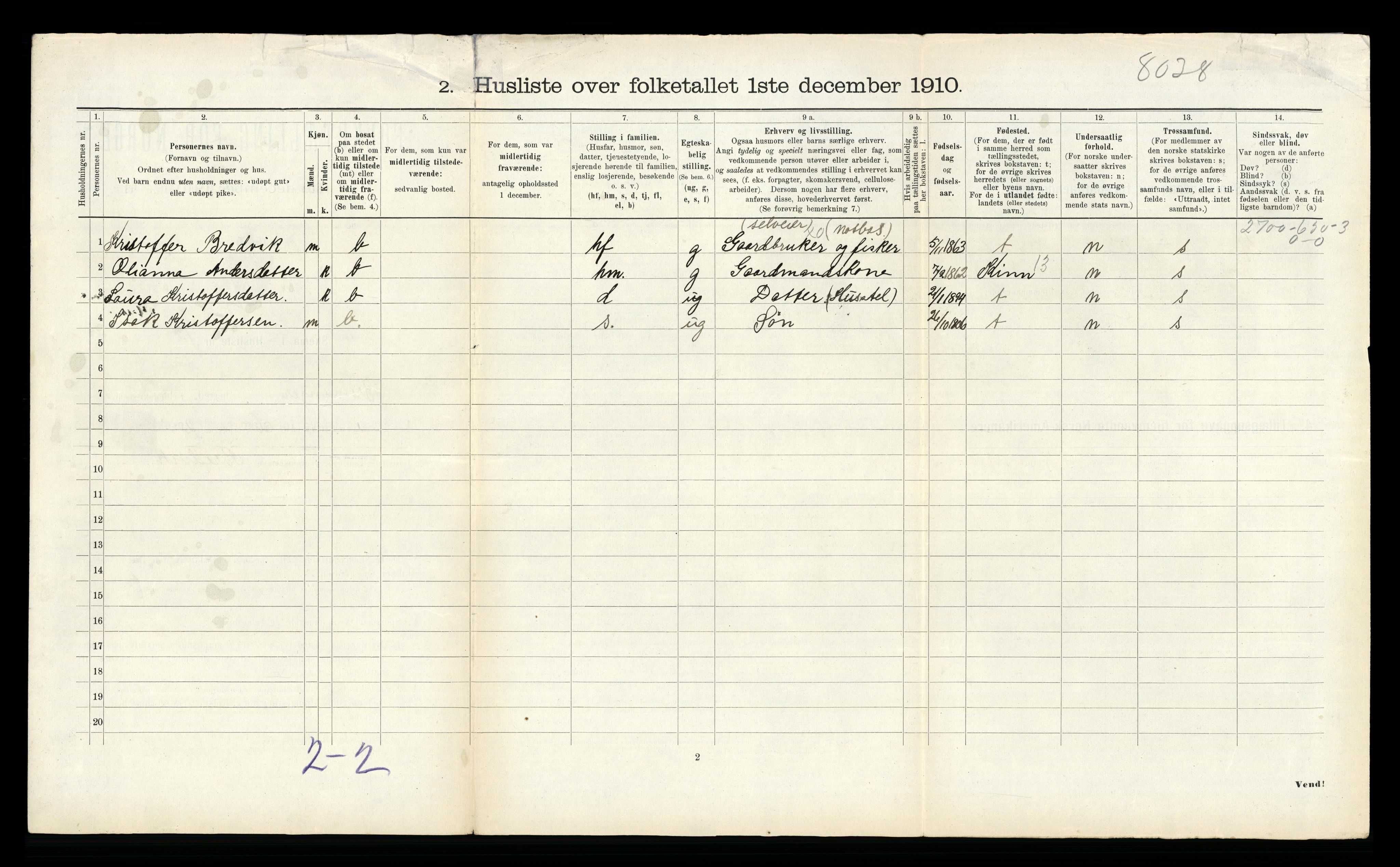 RA, Folketelling 1910 for 1438 Bremanger herred, 1910, s. 762