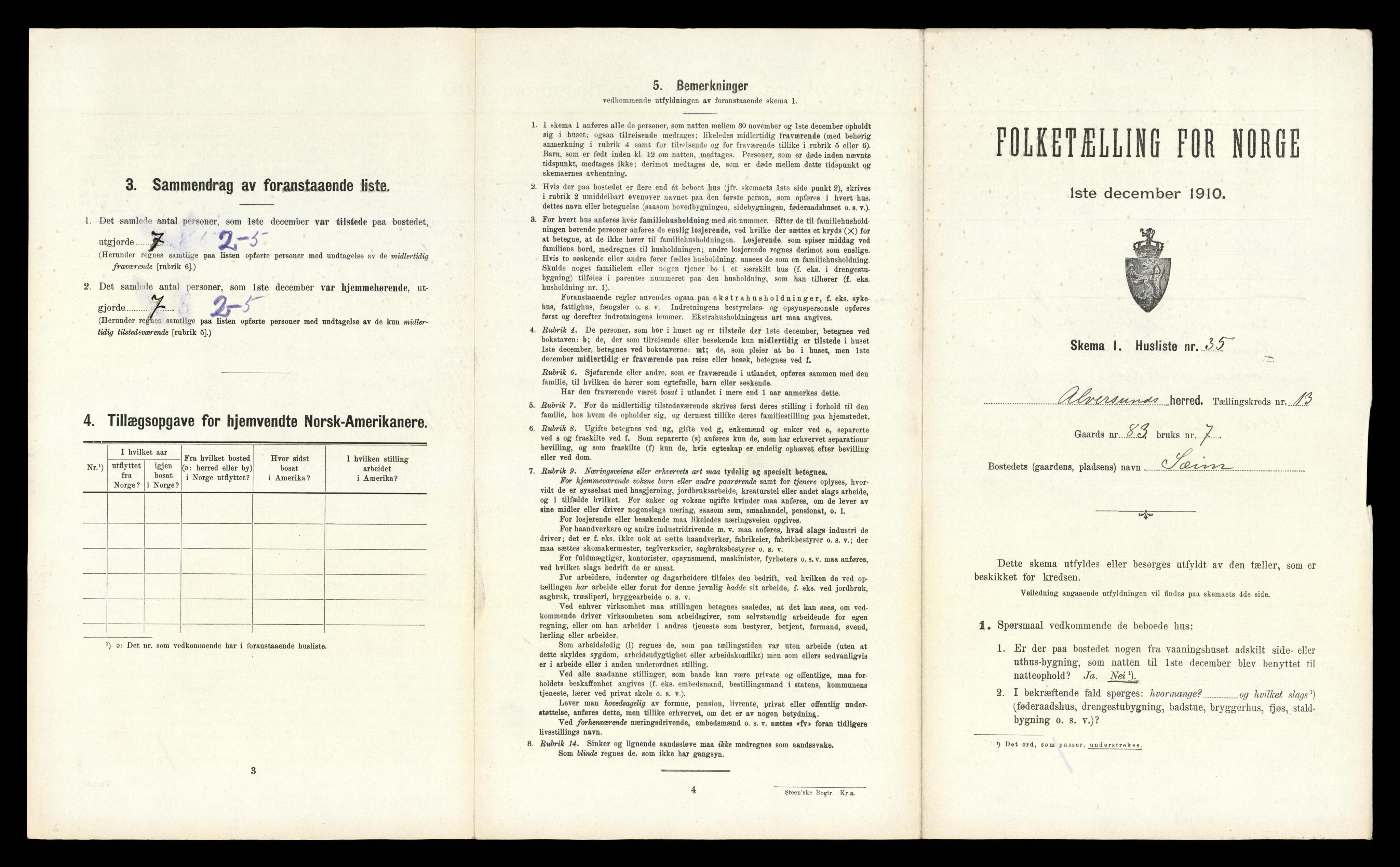 RA, Folketelling 1910 for 1257 Alversund herred, 1910, s. 974