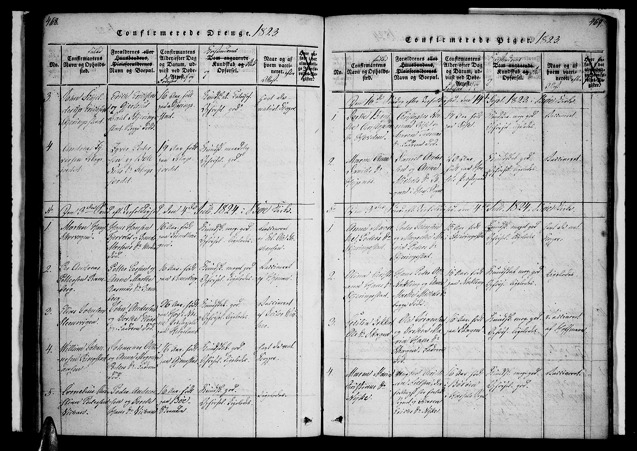 Ministerialprotokoller, klokkerbøker og fødselsregistre - Nordland, AV/SAT-A-1459/891/L1298: Ministerialbok nr. 891A03, 1820-1840, s. 468-469