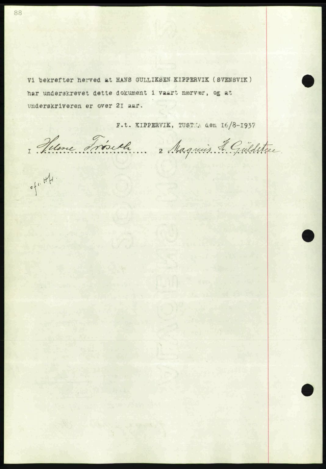 Nordmøre sorenskriveri, SAT/A-4132/1/2/2Ca: Pantebok nr. A82, 1937-1938, Dagboknr: 2076/1937