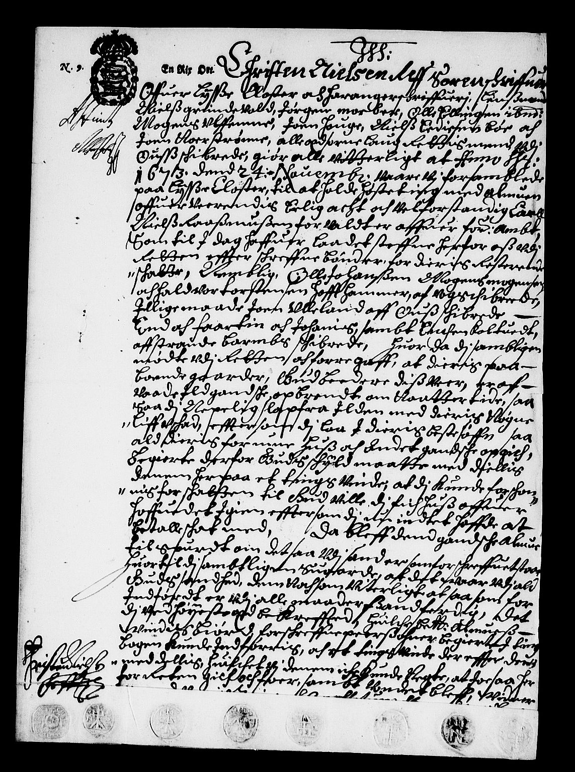 Rentekammeret inntil 1814, Reviderte regnskaper, Stiftamtstueregnskaper, Bergen stiftamt, RA/EA-6043/R/Rc/L0037: Bergen stiftamt, 1673