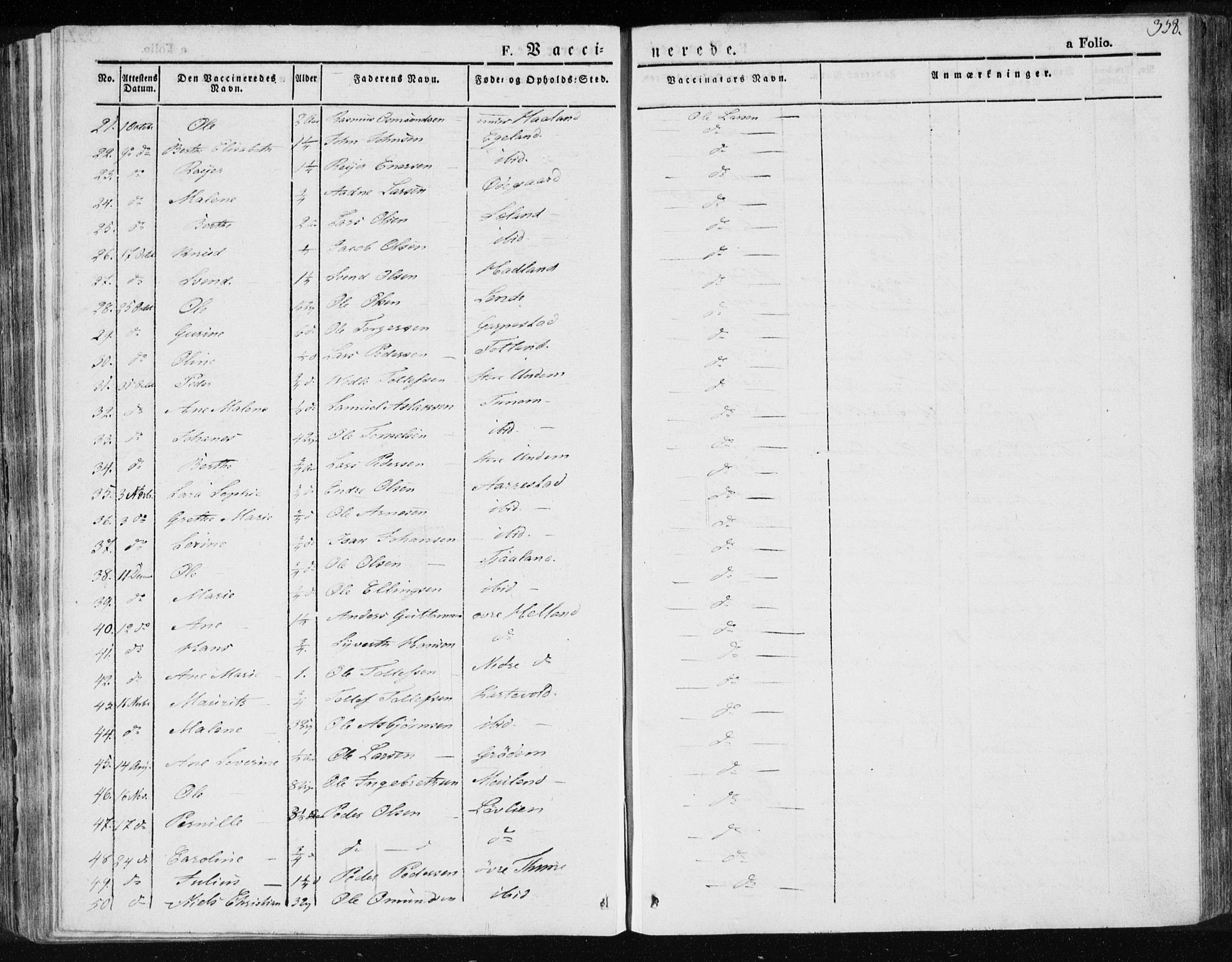 Lye sokneprestkontor, AV/SAST-A-101794/001/30BA/L0004: Ministerialbok nr. A 4, 1826-1841, s. 358