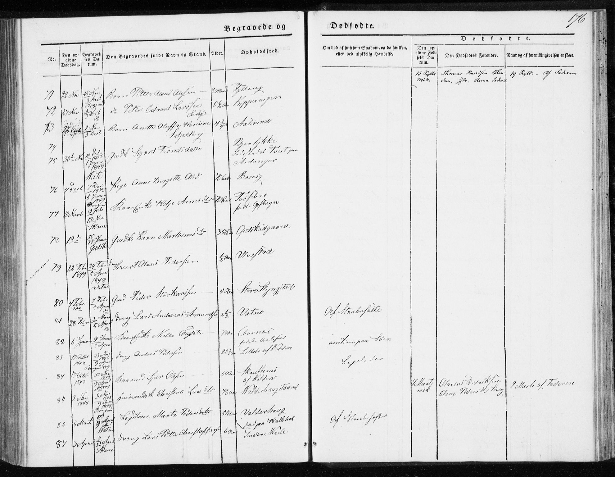 Ministerialprotokoller, klokkerbøker og fødselsregistre - Møre og Romsdal, AV/SAT-A-1454/528/L0415: Residerende kapellans bok nr. 528B03, 1843-1852, s. 176