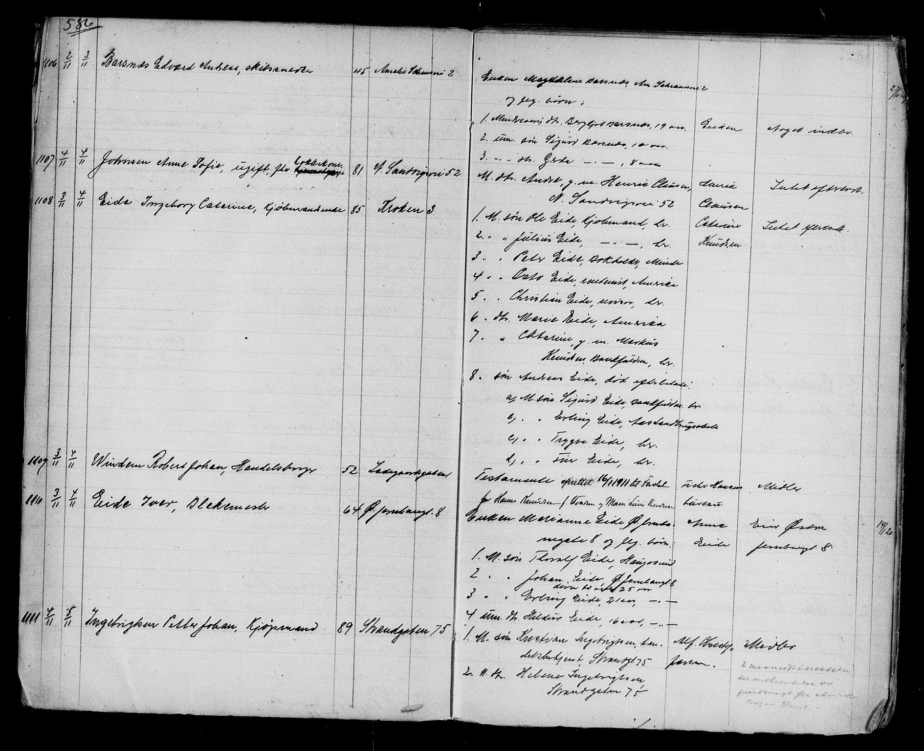 Byfogd og Byskriver i Bergen, AV/SAB-A-3401/06/06Na/L0012: Dødsfallsjournaler, 1918-1919, s. 586-587