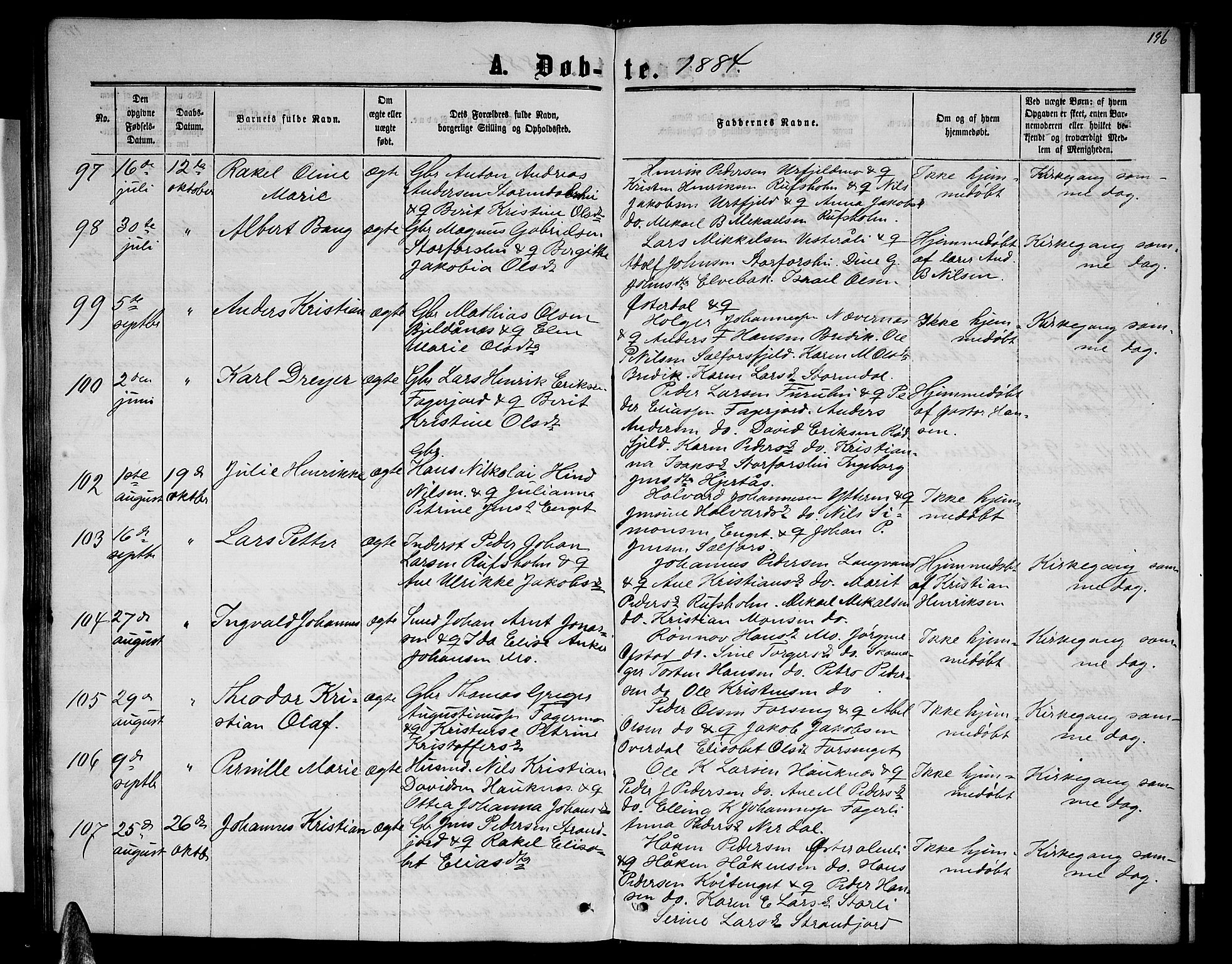 Ministerialprotokoller, klokkerbøker og fødselsregistre - Nordland, AV/SAT-A-1459/827/L0415: Klokkerbok nr. 827C04, 1864-1886, s. 196