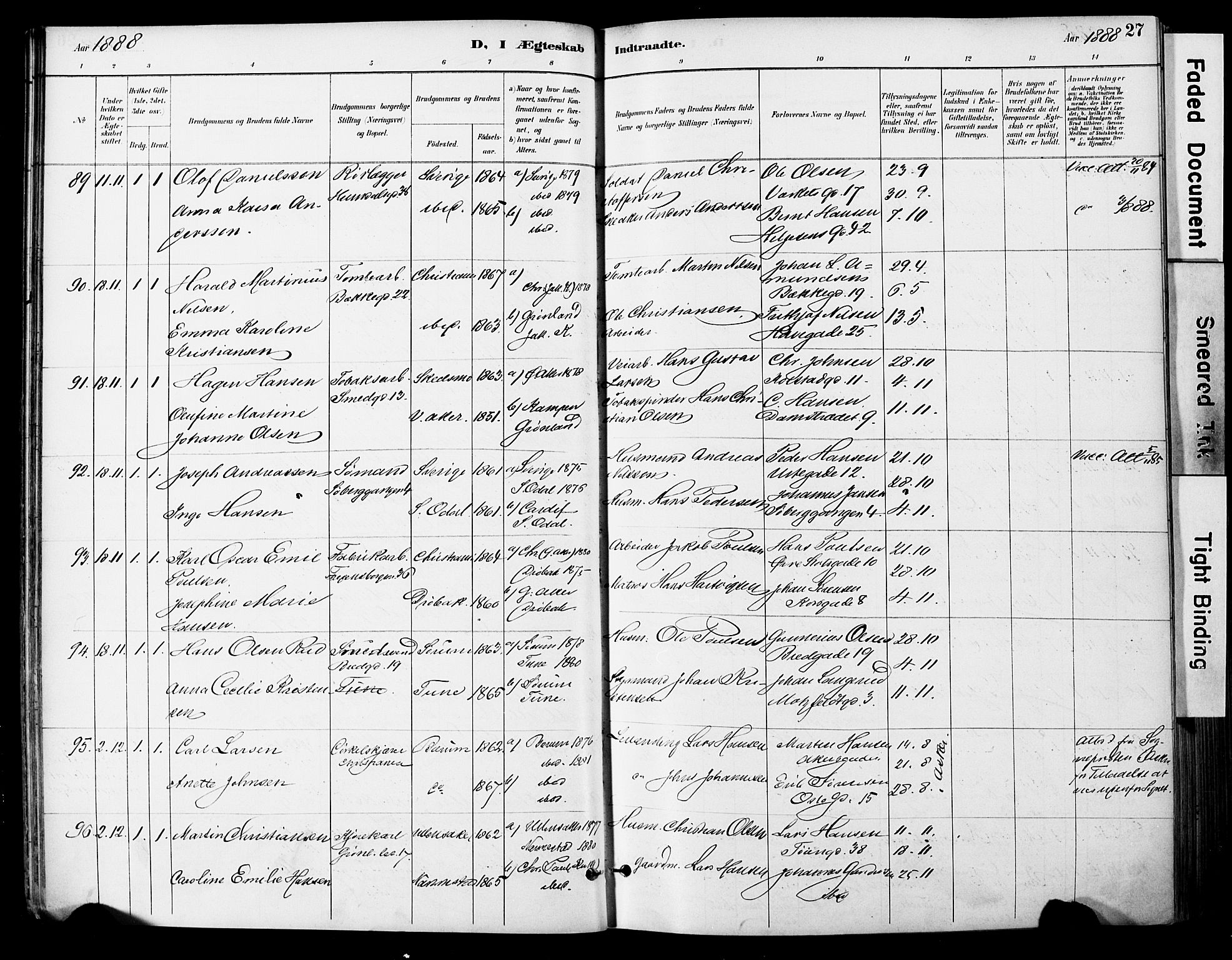 Grønland prestekontor Kirkebøker, AV/SAO-A-10848/F/Fa/L0013: Ministerialbok nr. 13, 1887-1906, s. 27