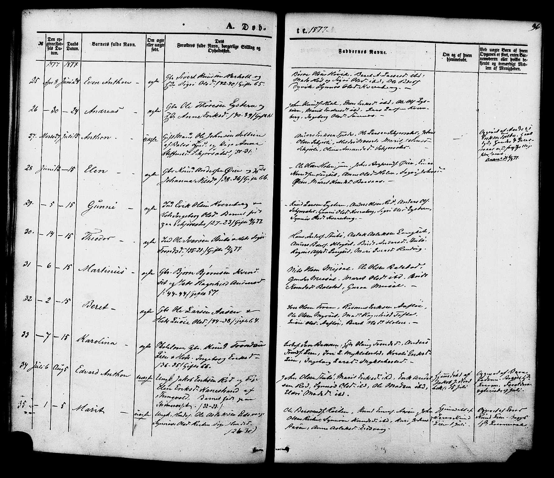 Ministerialprotokoller, klokkerbøker og fødselsregistre - Møre og Romsdal, AV/SAT-A-1454/551/L0625: Ministerialbok nr. 551A05, 1846-1879, s. 96