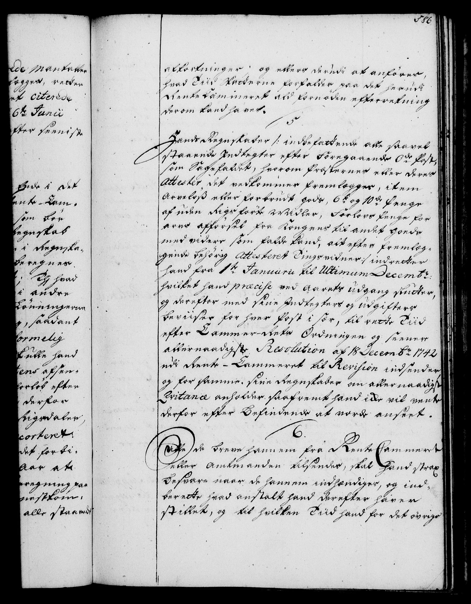Rentekammeret, Kammerkanselliet, RA/EA-3111/G/Gg/Ggi/L0002: Norsk instruksjonsprotokoll med register (merket RK 53.35), 1729-1751, s. 586