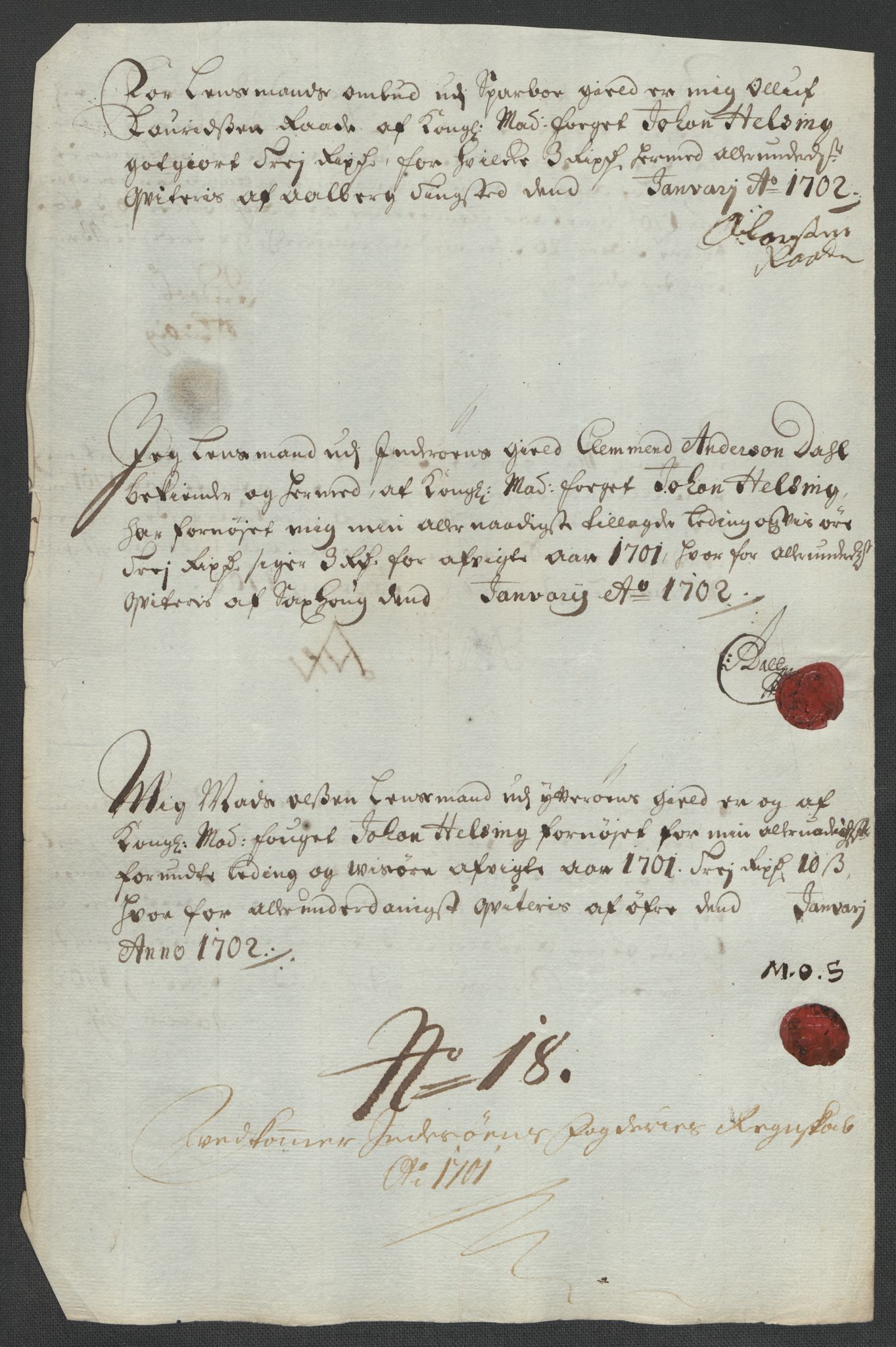 Rentekammeret inntil 1814, Reviderte regnskaper, Fogderegnskap, RA/EA-4092/R63/L4312: Fogderegnskap Inderøy, 1701-1702, s. 109