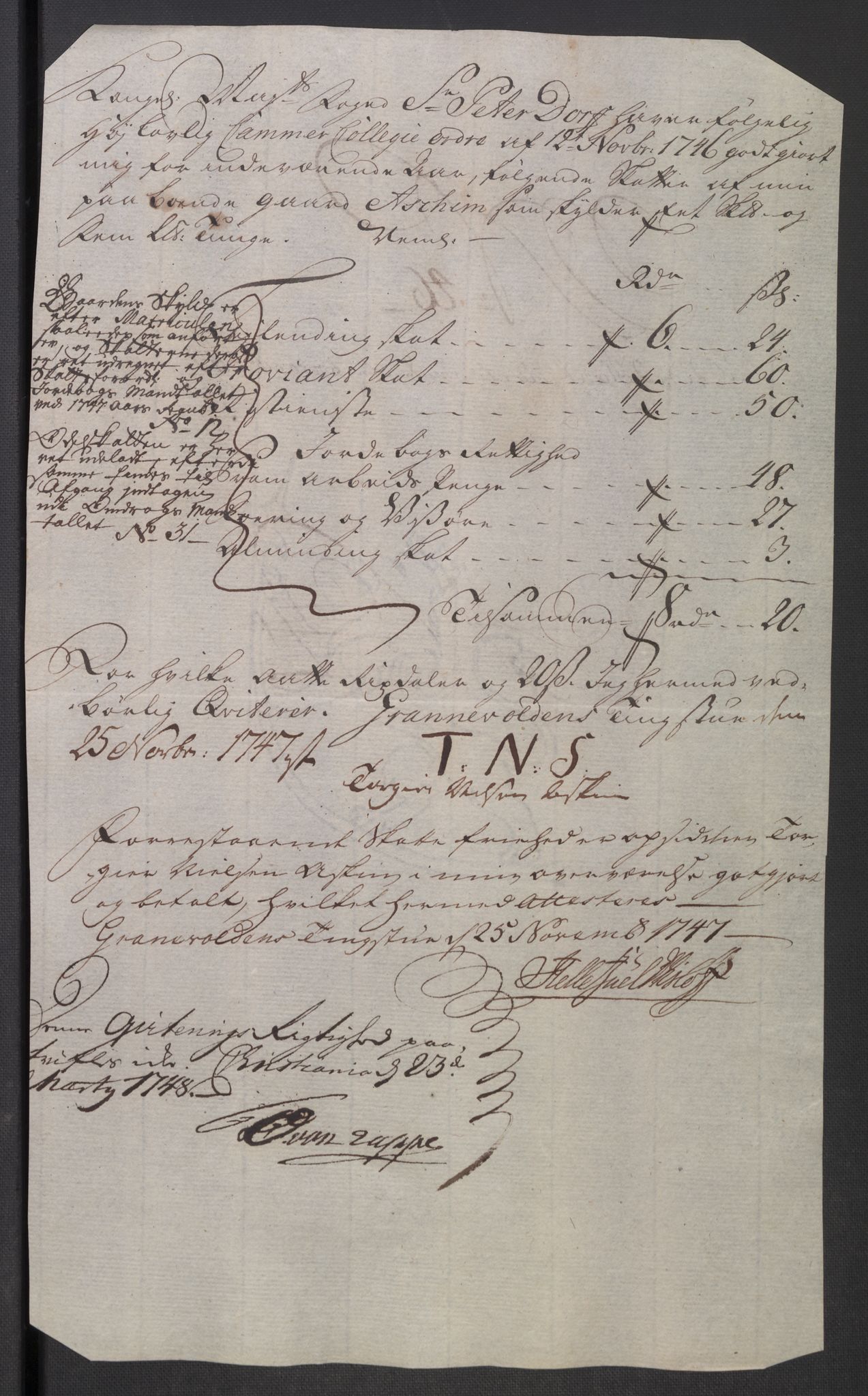 Rentekammeret inntil 1814, Reviderte regnskaper, Fogderegnskap, AV/RA-EA-4092/R18/L1346: Fogderegnskap Hadeland, Toten og Valdres, 1747-1748, s. 194