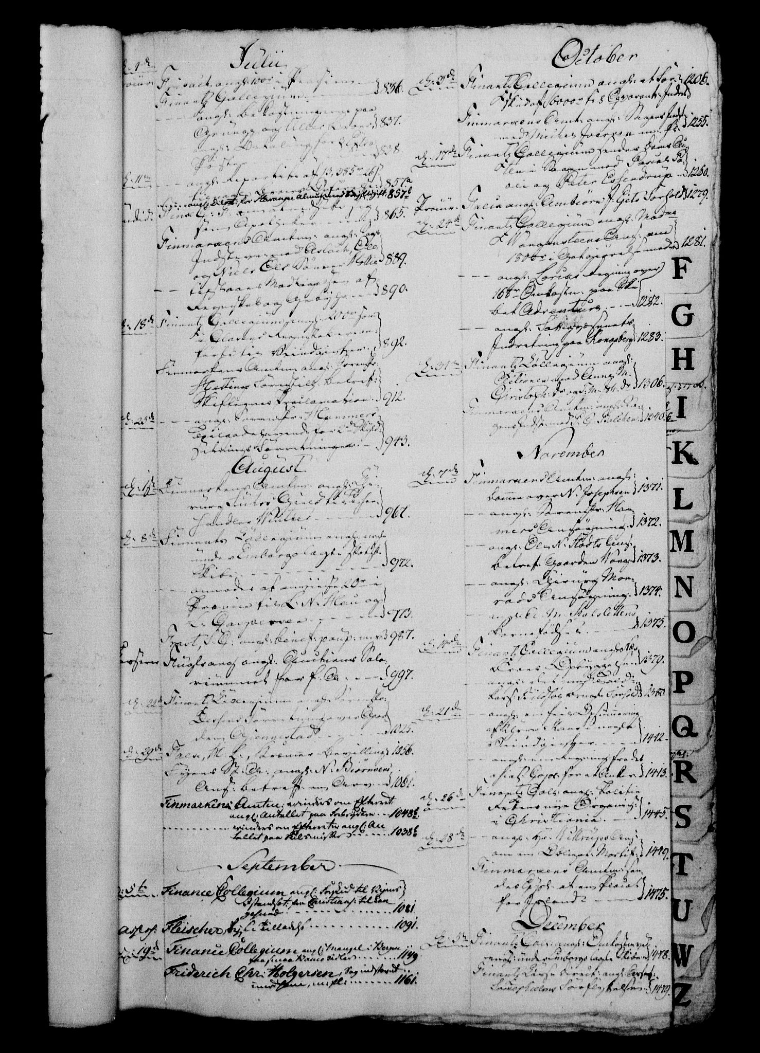 Danske Kanselli 1800-1814, AV/RA-EA-3024/H/Hg/Hga/Hgaa/L0004: Brevbok, 1801