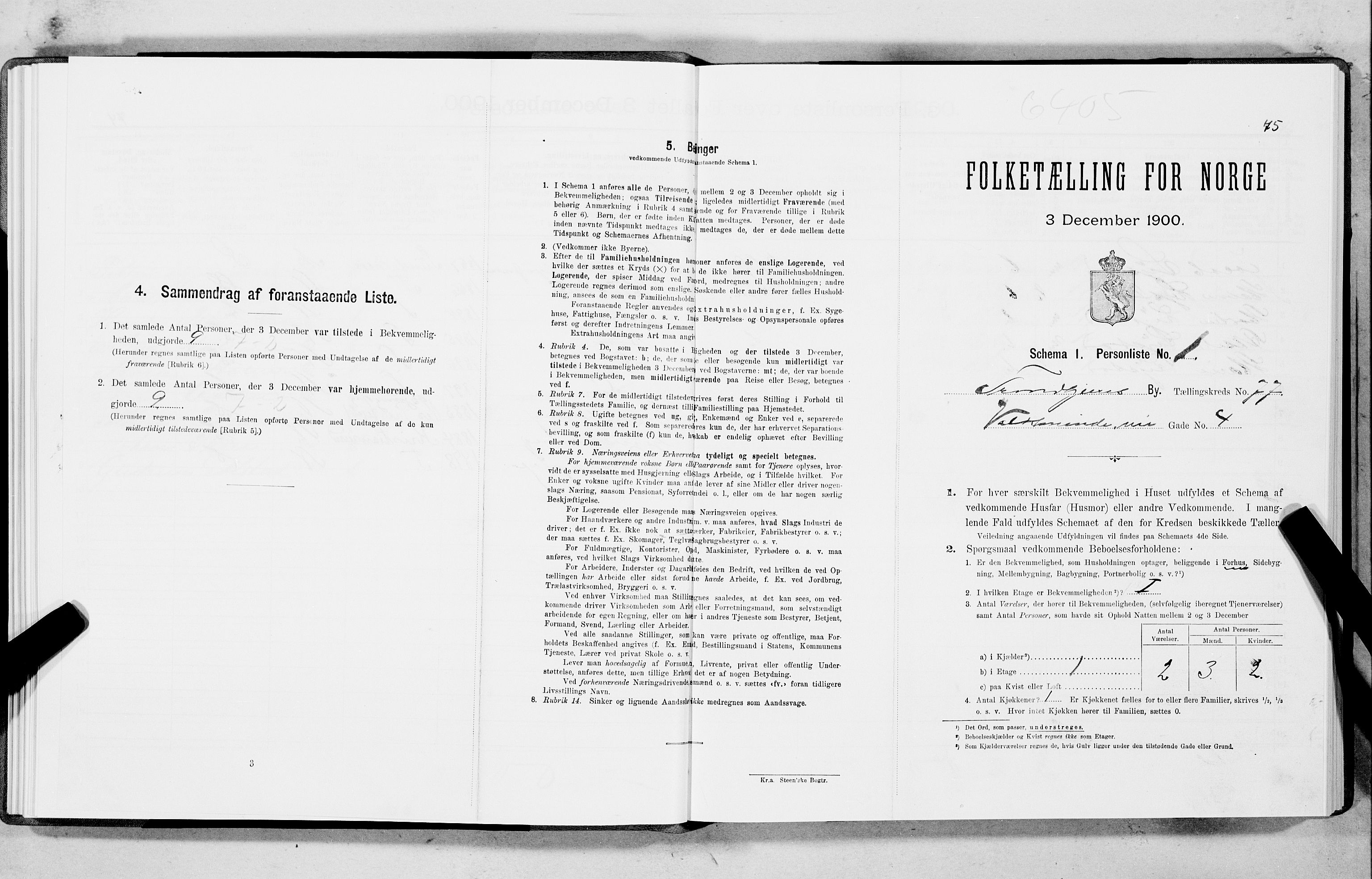 SAT, Folketelling 1900 for 1601 Trondheim kjøpstad, 1900, s. 15309