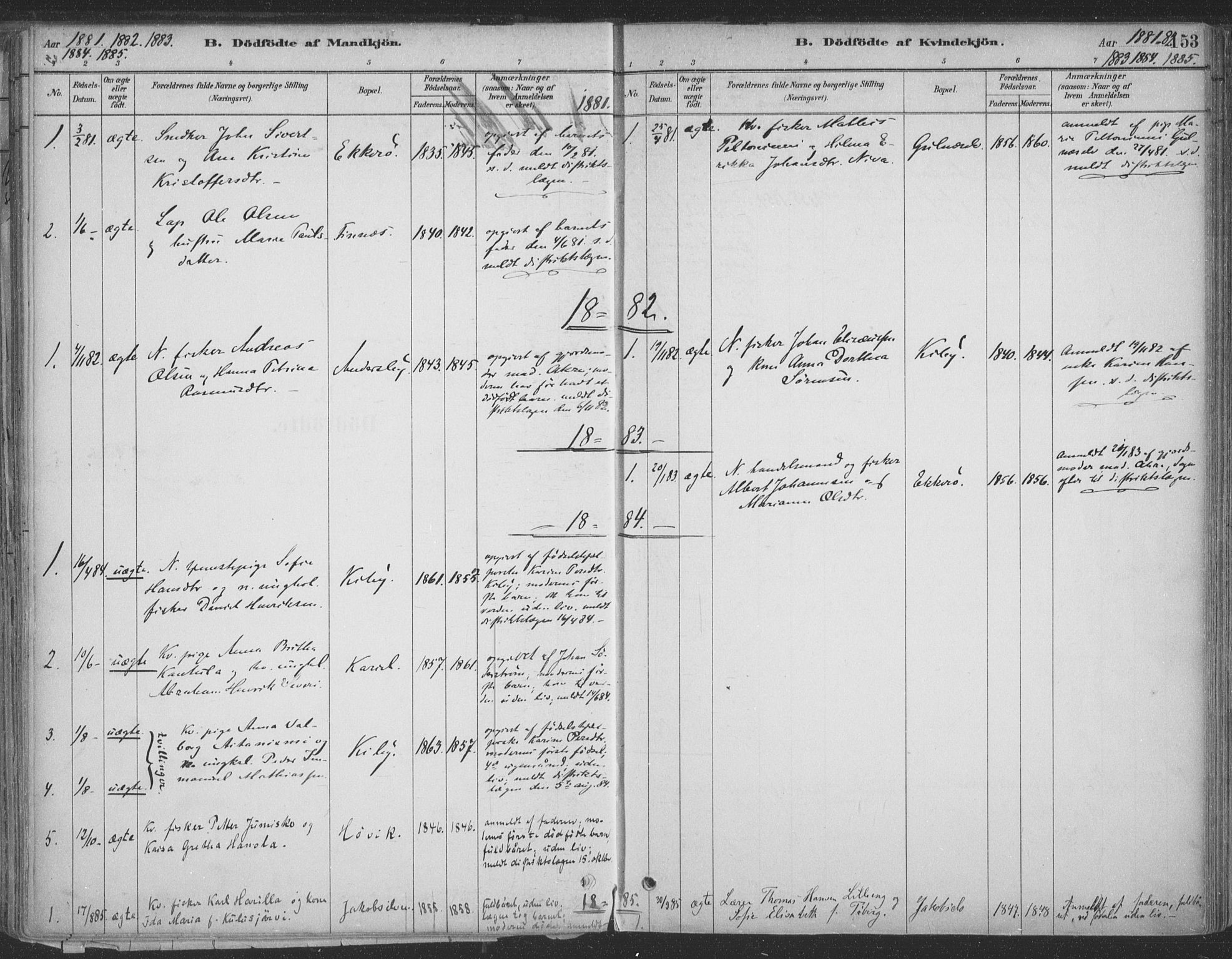 Vadsø sokneprestkontor, AV/SATØ-S-1325/H/Ha/L0009kirke: Ministerialbok nr. 9, 1881-1917, s. 153