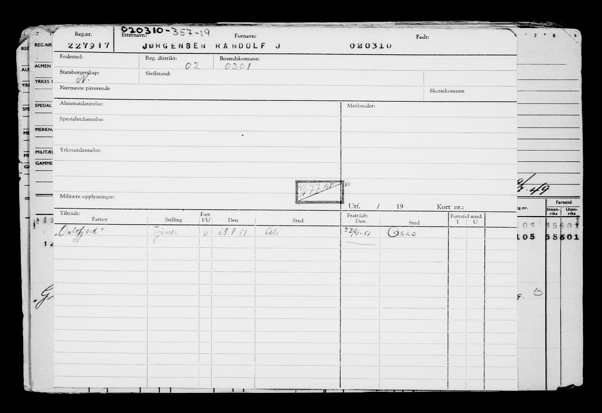 Direktoratet for sjømenn, AV/RA-S-3545/G/Gb/L0088: Hovedkort, 1910, s. 447