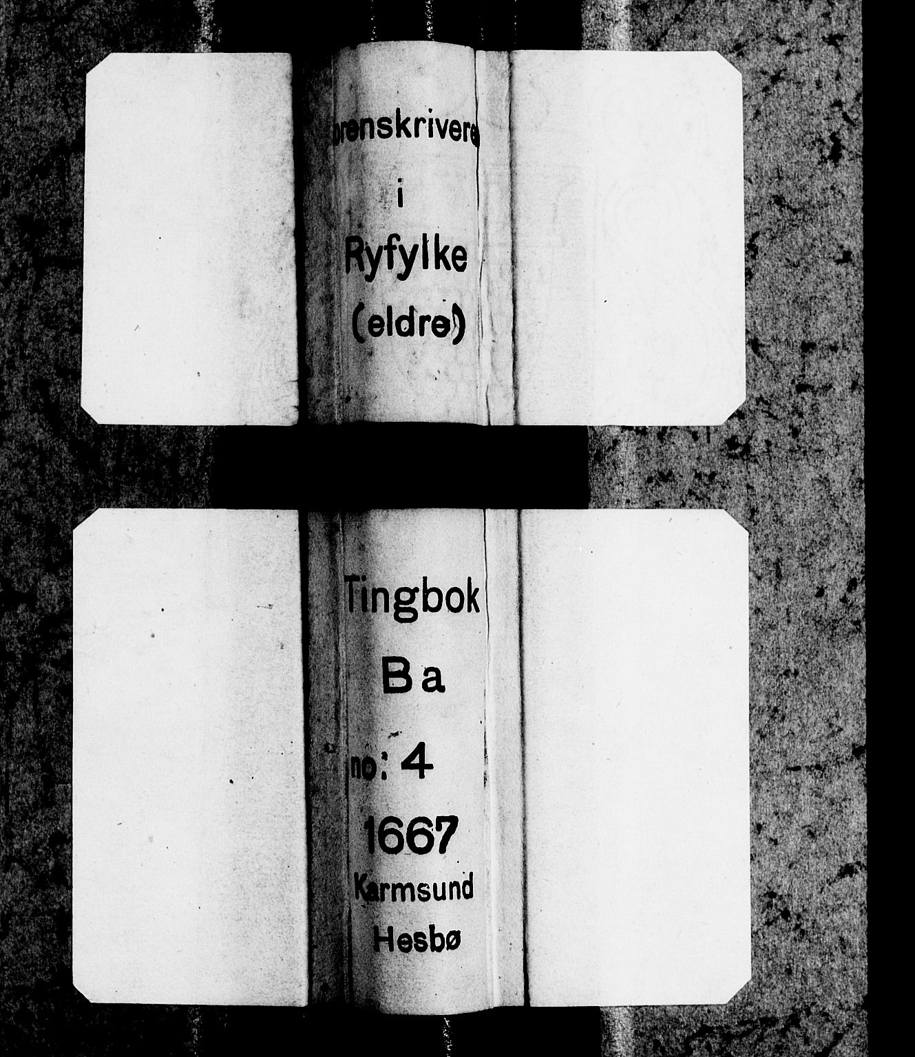 Ryfylke tingrett, AV/SAST-A-100055/001/I/IB/IBBa/L0004: Tingbok, Karmsund og Hesby, 1667