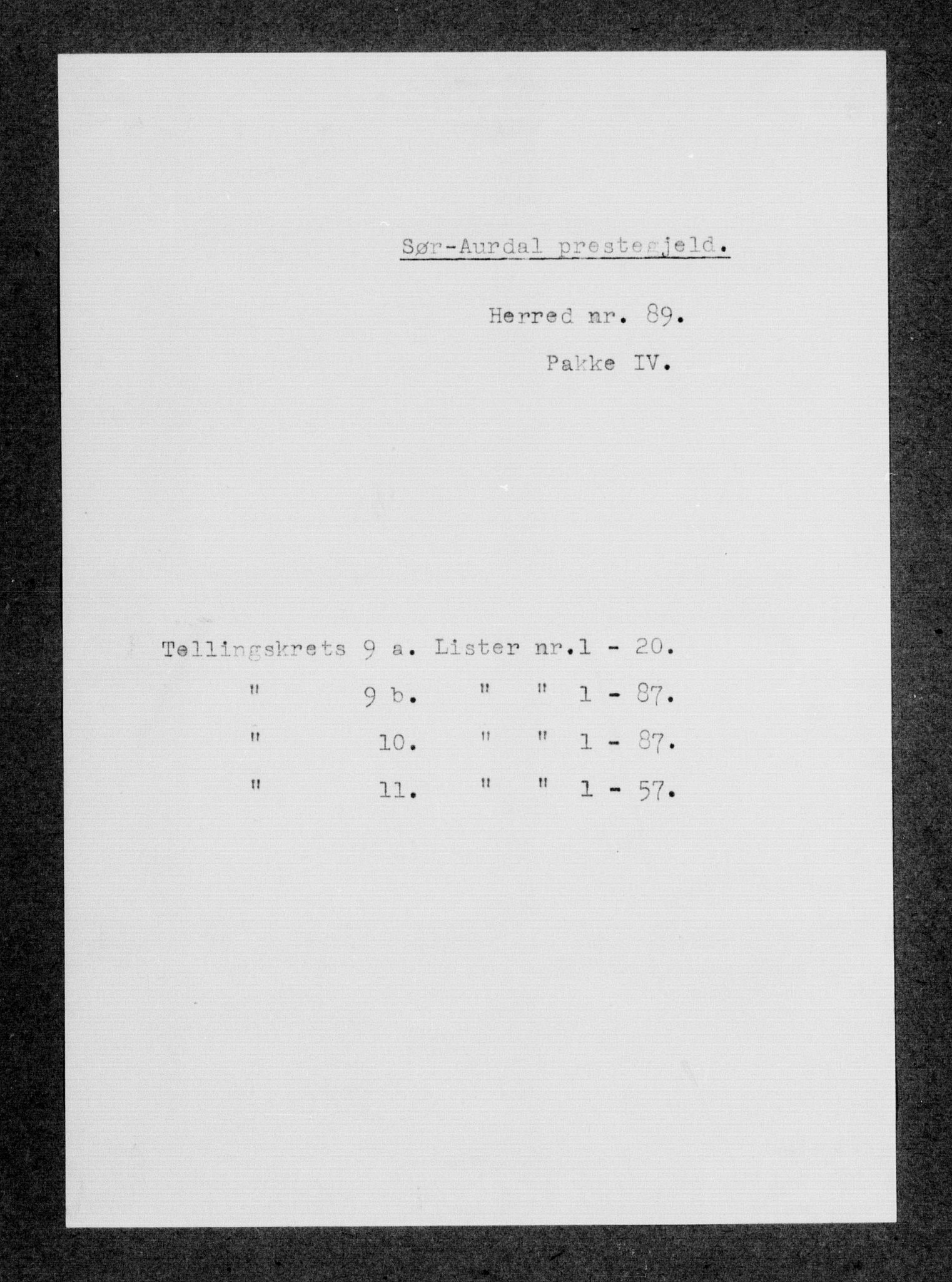 SAH, Folketelling 1875 for 0540P Sør-Aurdal prestegjeld, 1875, s. 1452