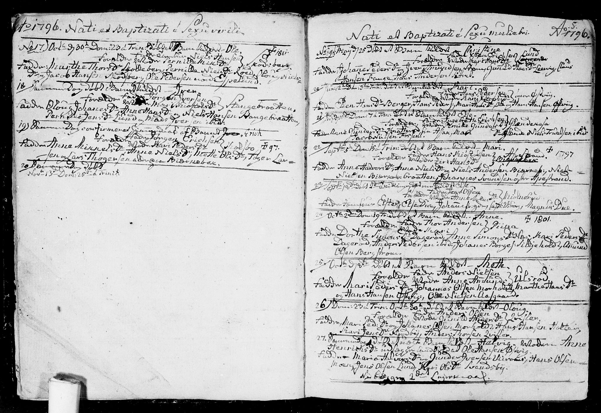 Aremark prestekontor Kirkebøker, AV/SAO-A-10899/F/Fa/L0004: Ministerialbok nr. I 4, 1796-1814, s. 5
