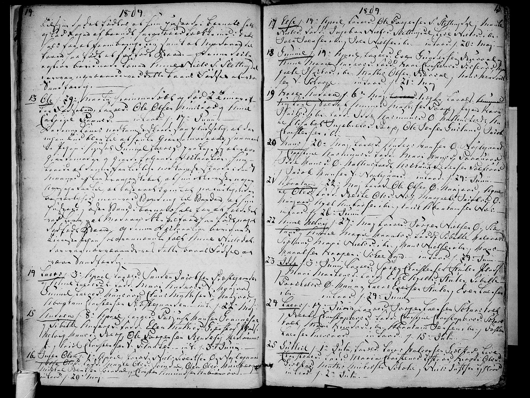 Andebu kirkebøker, AV/SAKO-A-336/F/Fa/L0003: Ministerialbok nr. I 3 /1, 1803-1828, s. 14-15