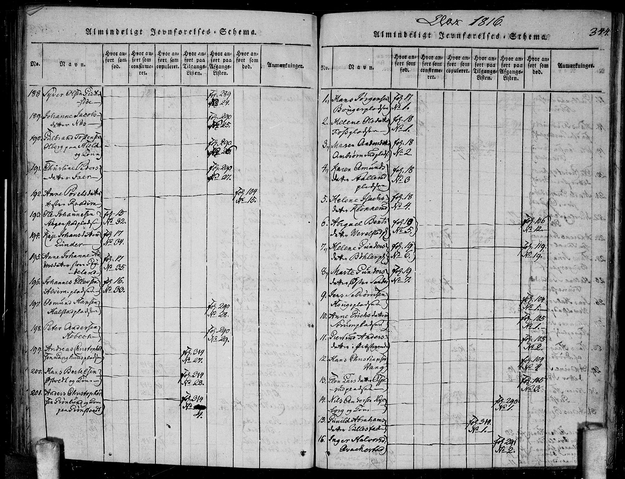 Kråkstad prestekontor Kirkebøker, AV/SAO-A-10125a/F/Fa/L0003: Ministerialbok nr. I 3, 1813-1824, s. 344