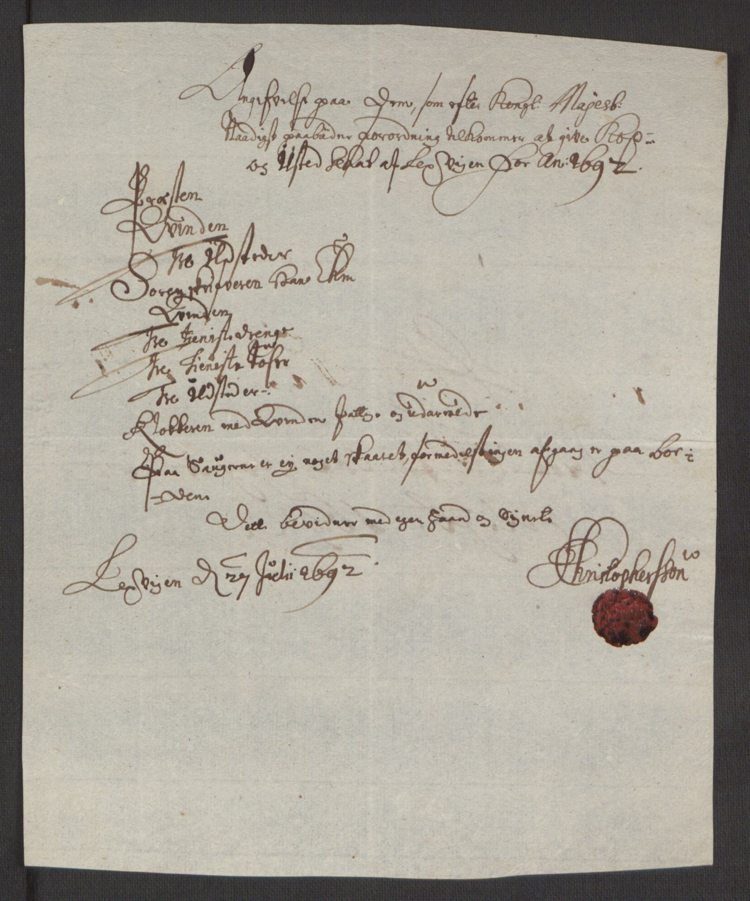 Rentekammeret inntil 1814, Reviderte regnskaper, Fogderegnskap, RA/EA-4092/R62/L4185: Fogderegnskap Stjørdal og Verdal, 1692, s. 157