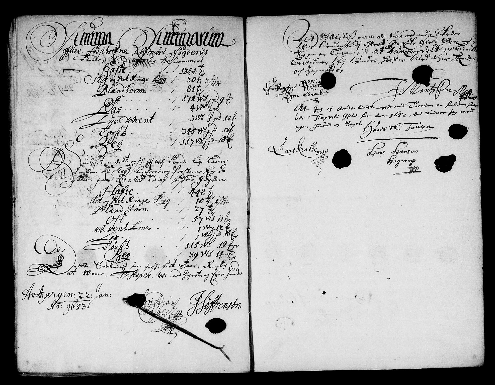 Rentekammeret inntil 1814, Reviderte regnskaper, Stiftamtstueregnskaper, Trondheim stiftamt og Nordland amt, RA/EA-6044/R/Rg/L0068a: Trondheim stiftamt og Nordland amt, 1682