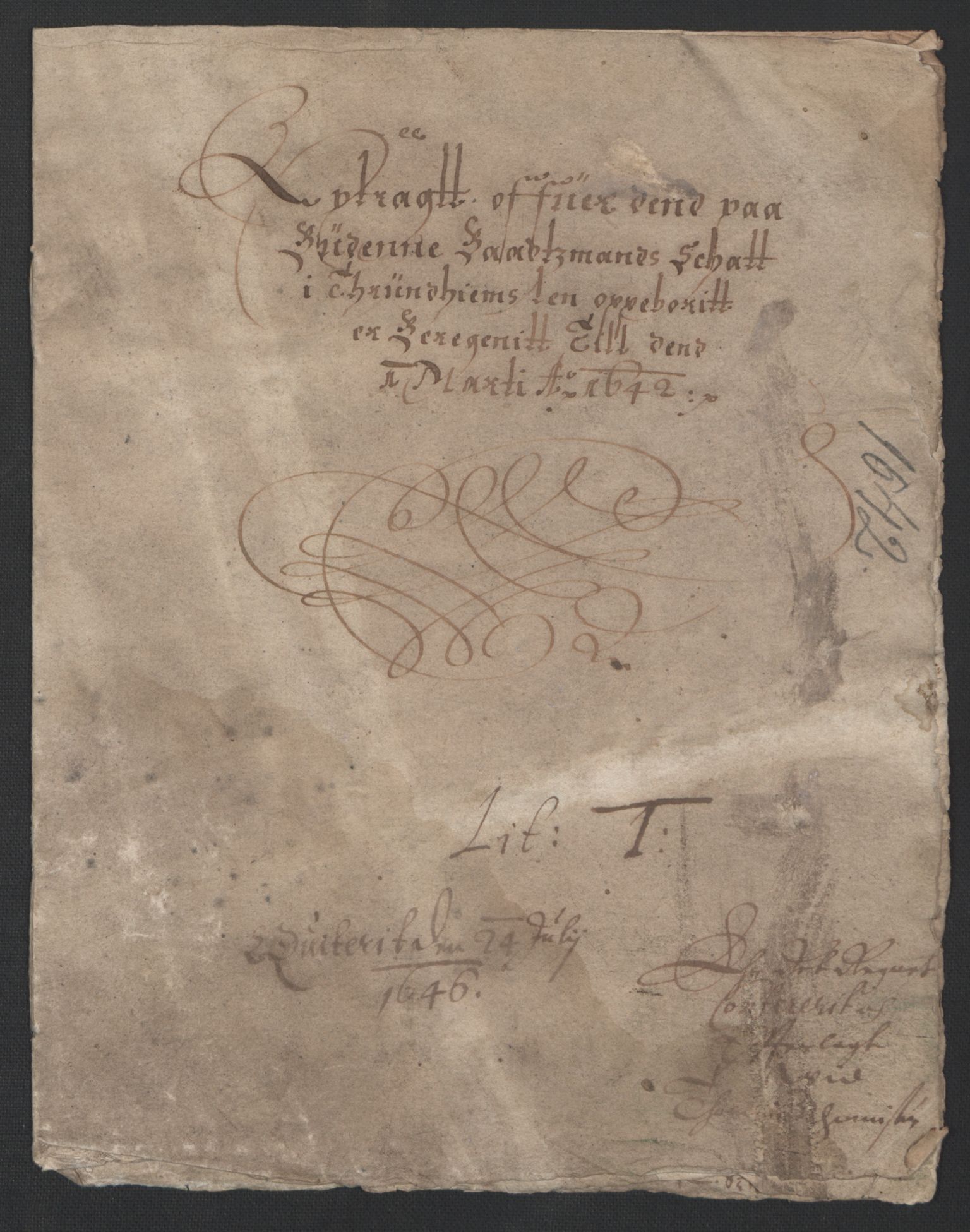 Rentekammeret inntil 1814, Reviderte regnskaper, Lensregnskaper, RA/EA-5023/R/Rb/Rbw/L0072: Trondheim len, 1629-1642