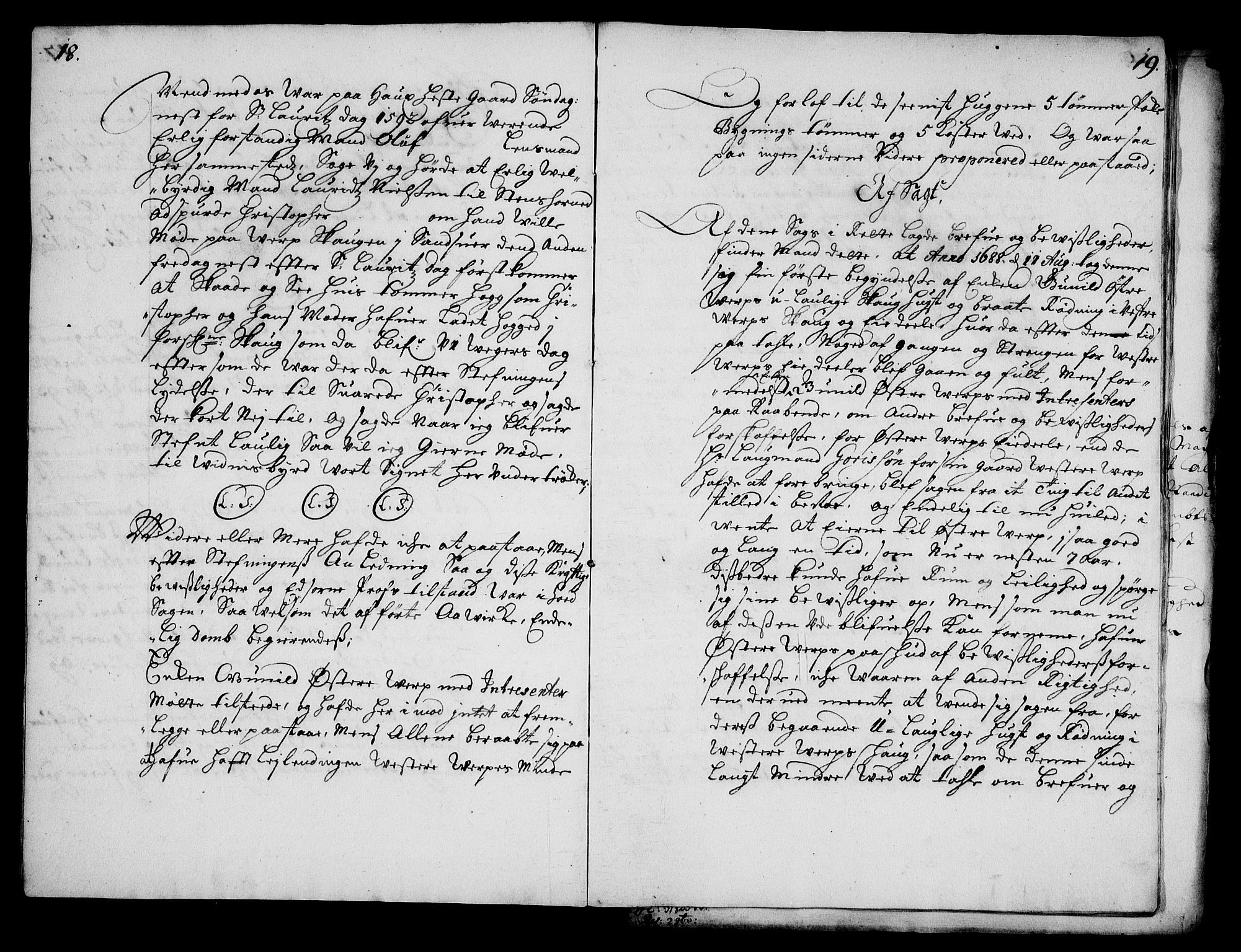 Rentekammeret inntil 1814, Realistisk ordnet avdeling, AV/RA-EA-4070/On/L0009: [Jj 9]: Forskjellige skjøter og makeskifter med kirker og prestebord. Ervervelsen av Vallø saltverks eiendommer, 1650-1758, s. 38