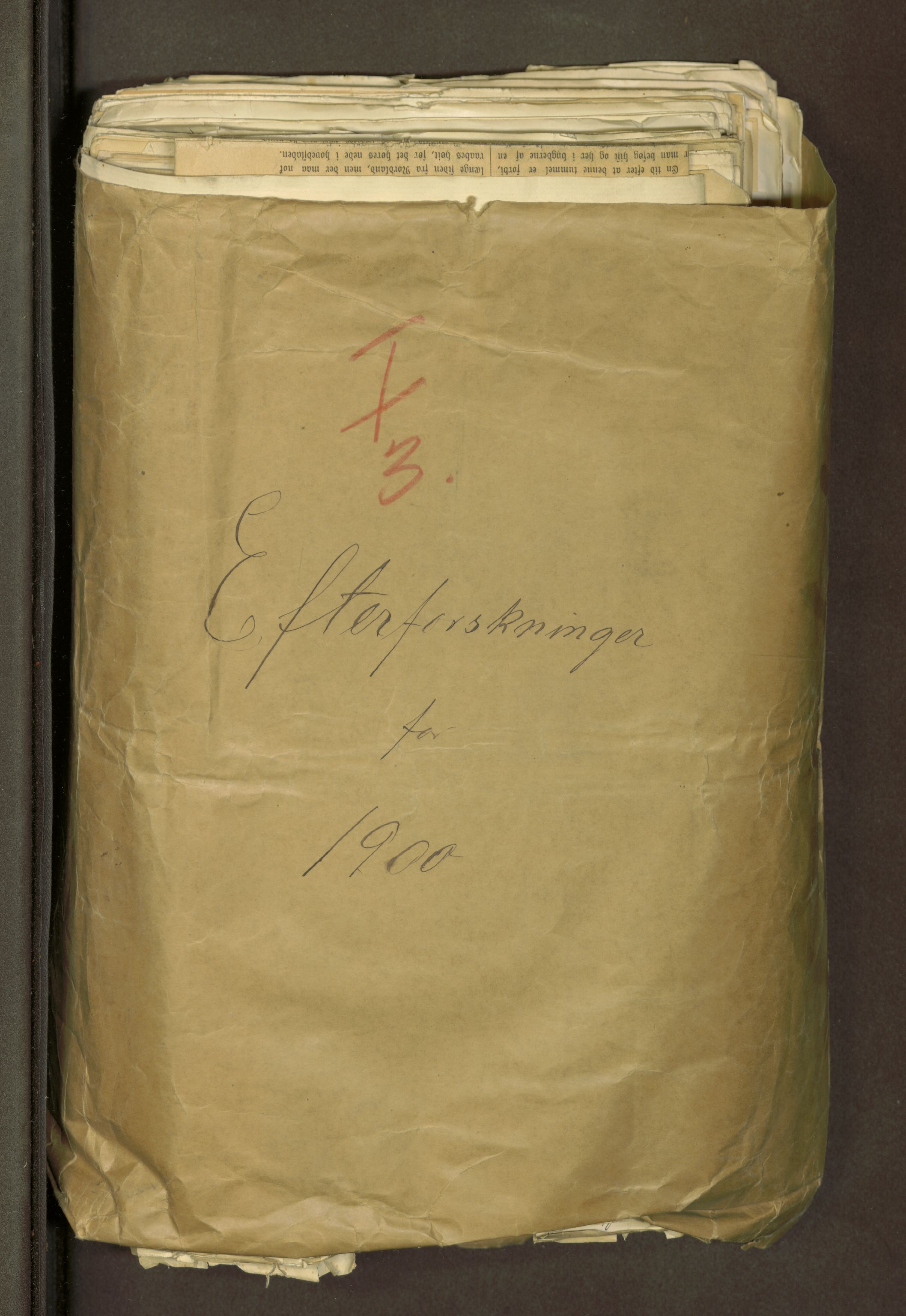 Namdal fogderi, SAT/A-1876/Gba/L0303: Etterforskningar, 1900, s. 1