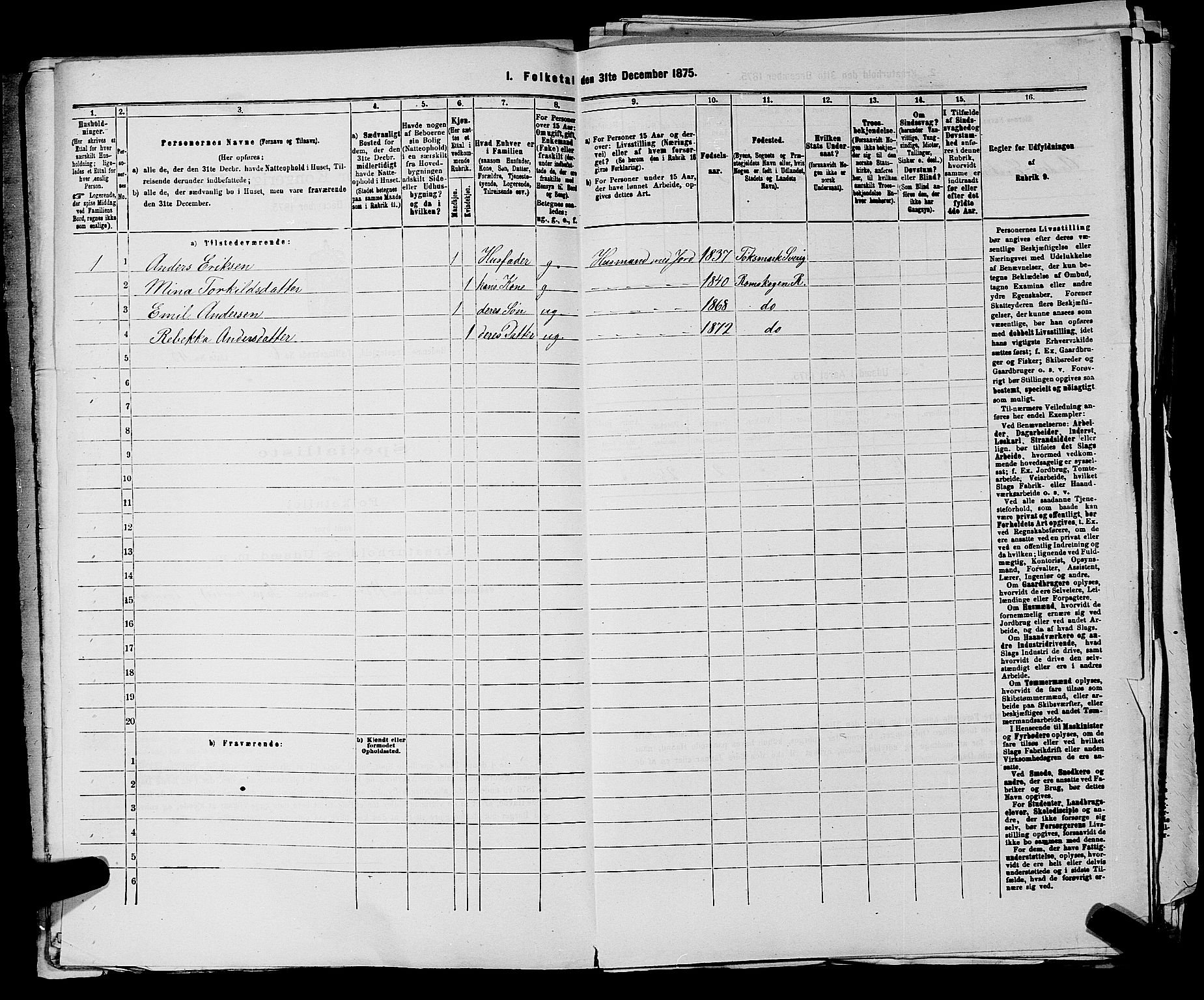 RA, Folketelling 1875 for 0120P Rødenes prestegjeld, 1875, s. 811