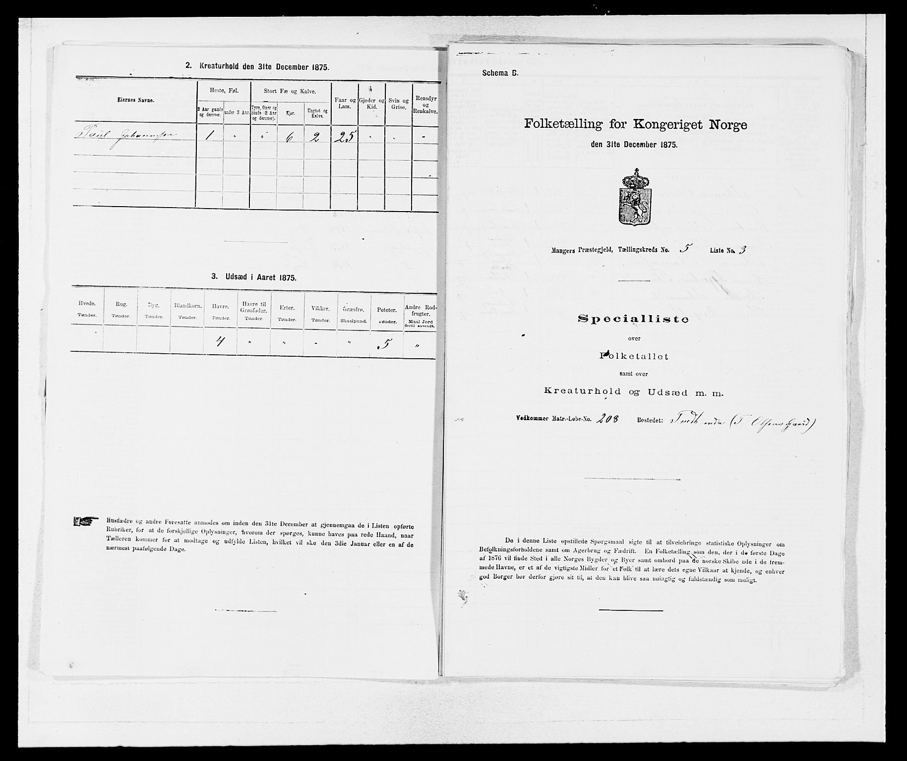 SAB, Folketelling 1875 for 1261P Manger prestegjeld, 1875, s. 710