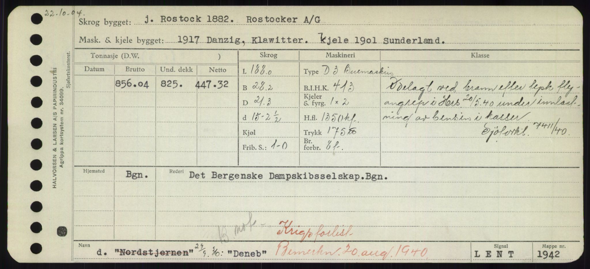 Sjøfartsdirektoratet med forløpere, Skipsmålingen, RA/S-1627/H/Hd/L0008: Fartøy, C-D, s. 455