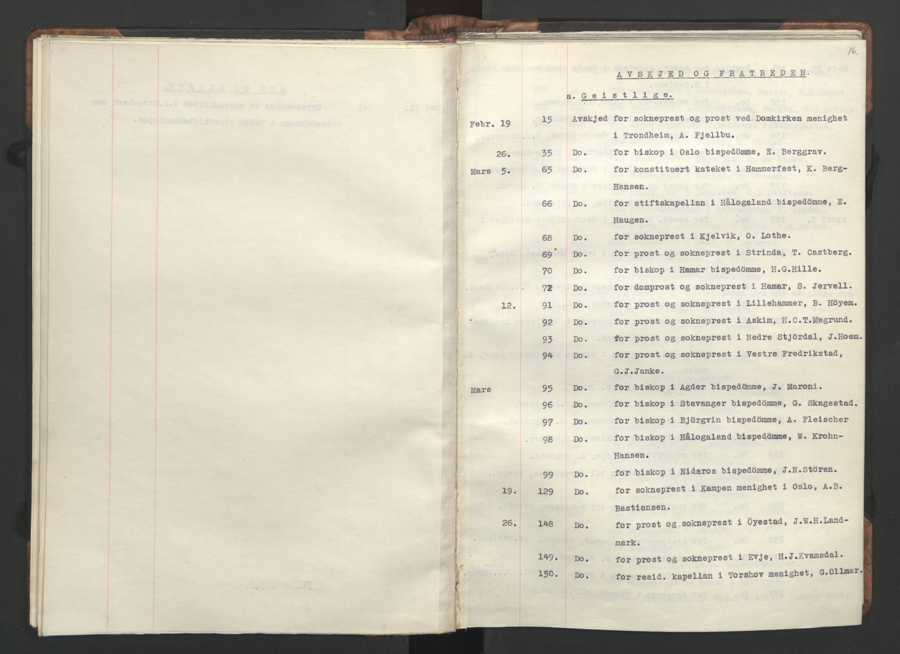 NS-administrasjonen 1940-1945 (Statsrådsekretariatet, de kommisariske statsråder mm), AV/RA-S-4279/D/Da/L0002: Register (RA j.nr. 985/1943, tilgangsnr. 17/1943), 1942, s. 19
