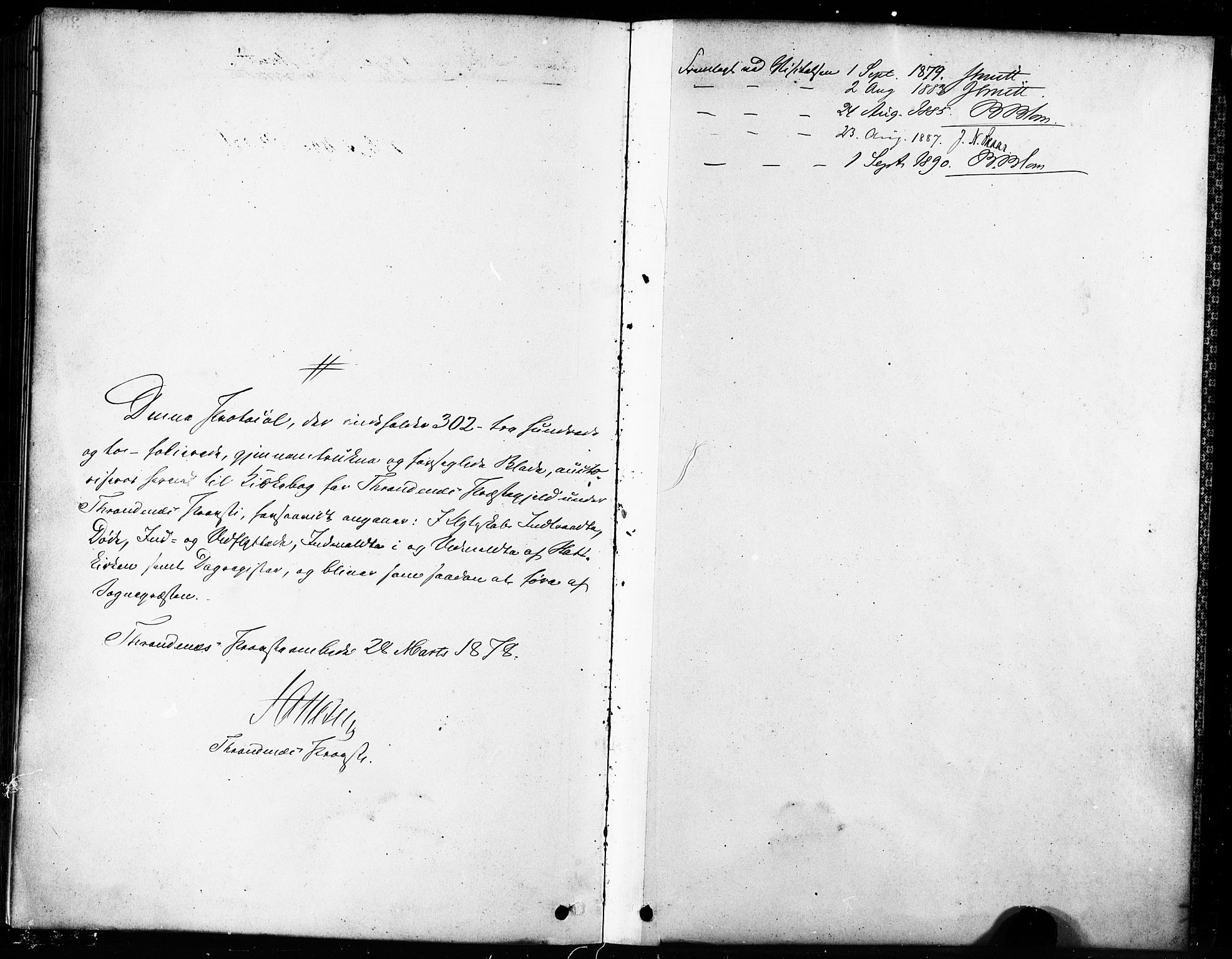 Trondenes sokneprestkontor, AV/SATØ-S-1319/H/Ha/L0015kirke: Ministerialbok nr. 15, 1878-1889