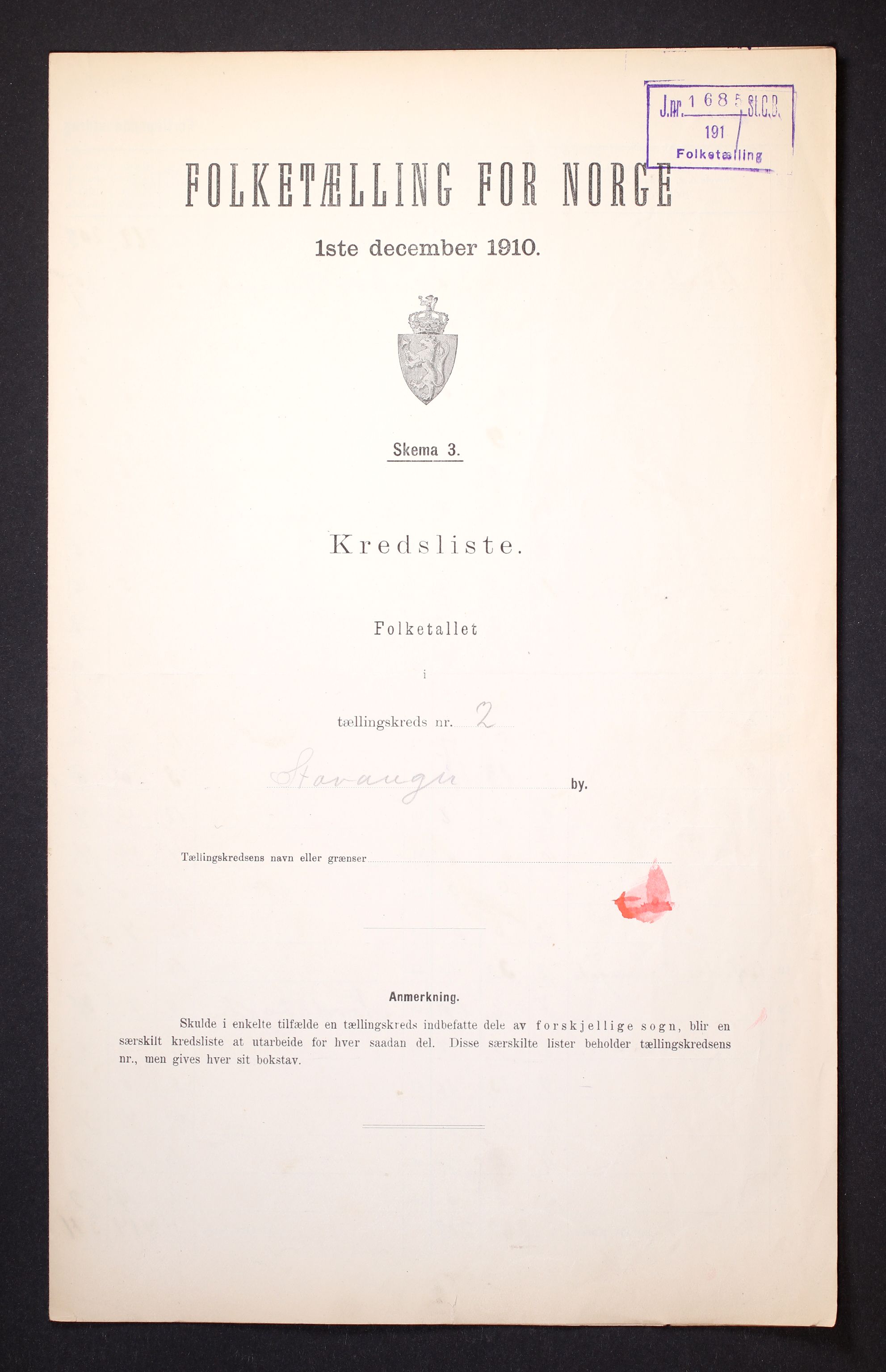 RA, Folketelling 1910 for 1103 Stavanger kjøpstad, 1910, s. 8